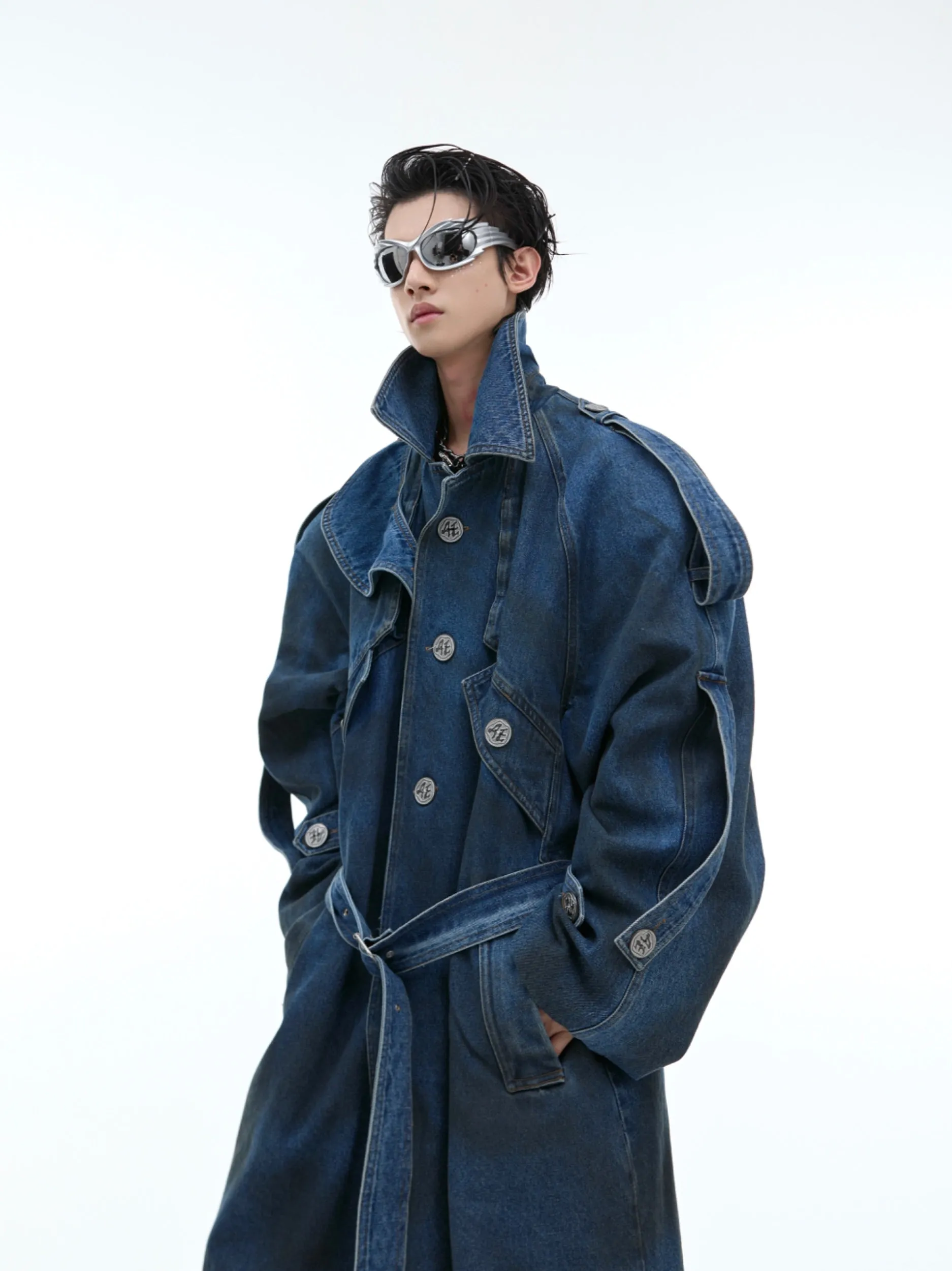 【24s Sep.】Washed Long Denim Coat