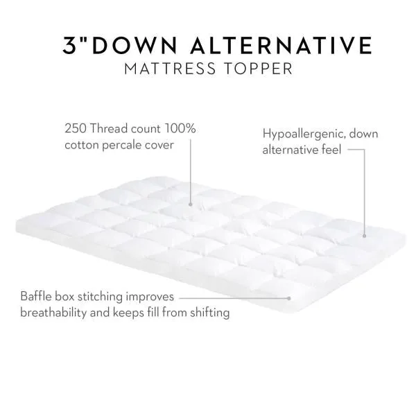 3 INCH DOWN ALTERNATIVE MATTRESS TOPPER