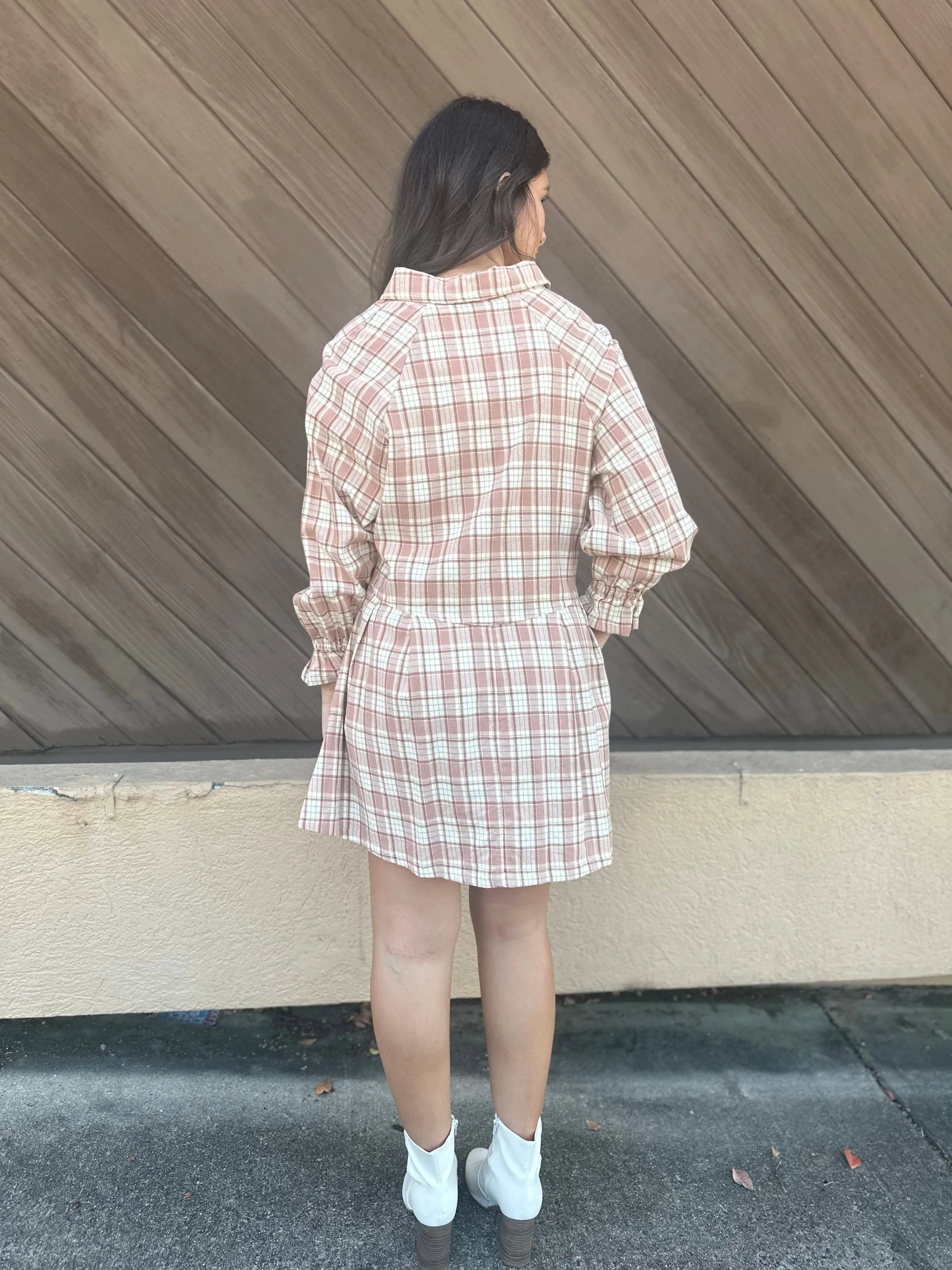 Amber Skies Plaid Dress