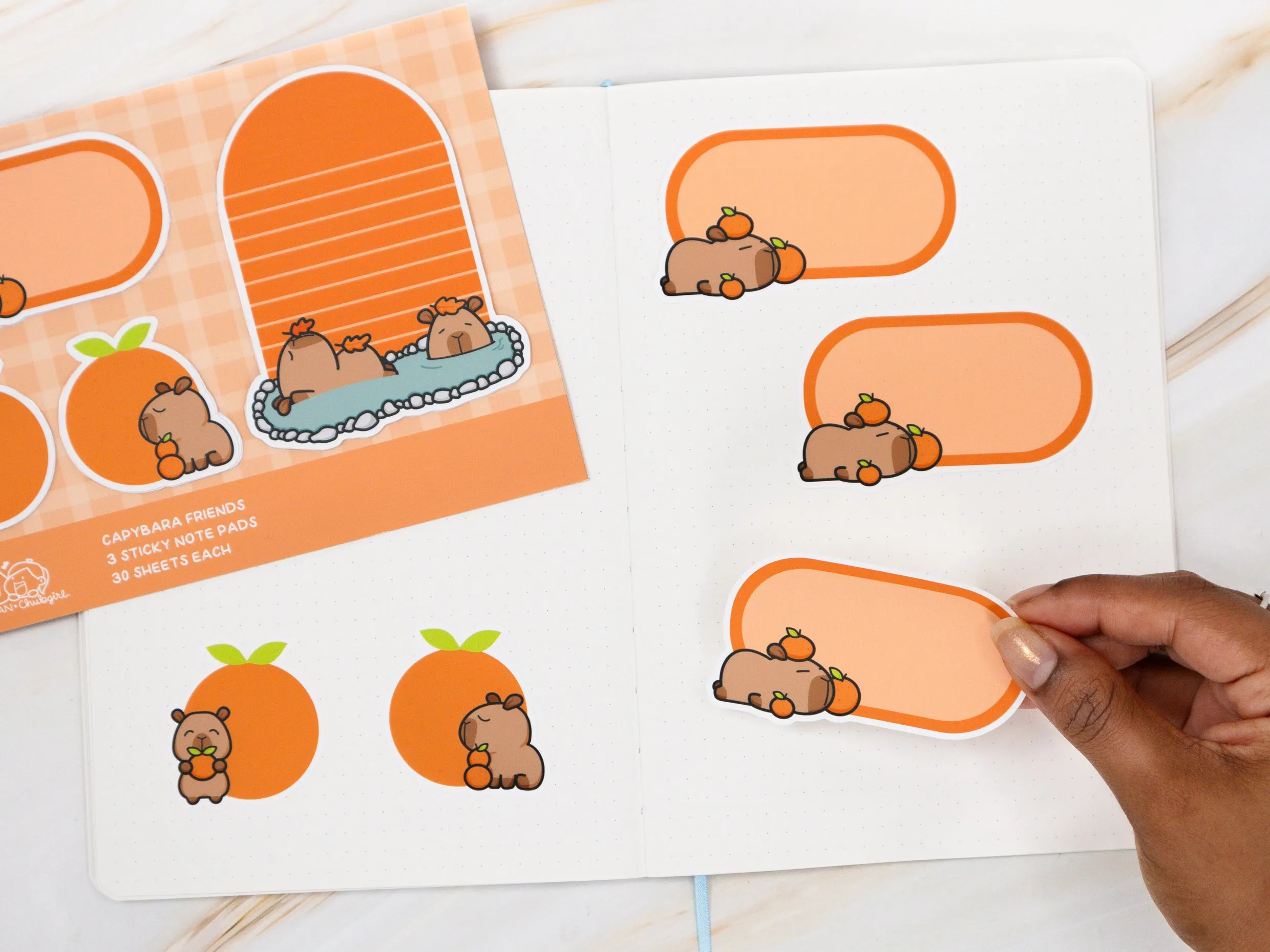 Autumn Capybaras Sticky Notes Pad