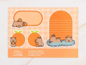 Autumn Capybaras Sticky Notes Pad