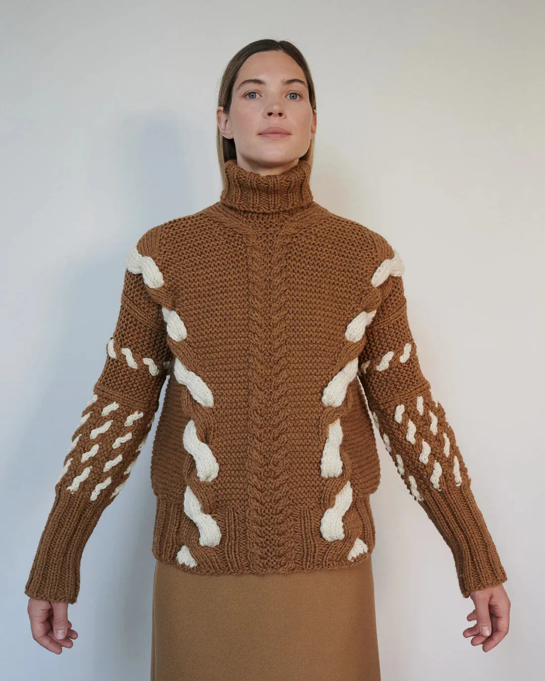 Barbora Wool Turtleneck Brown