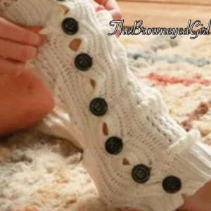 Beautiful Cozy Essential Button Down Leg Warmers