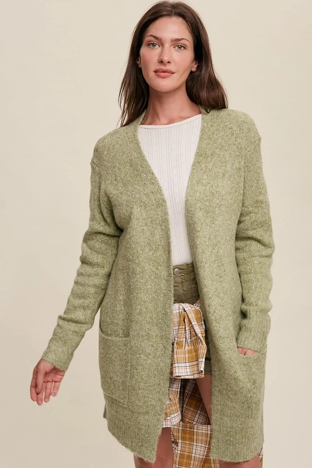 Bianca Knit Cardigan || Olive