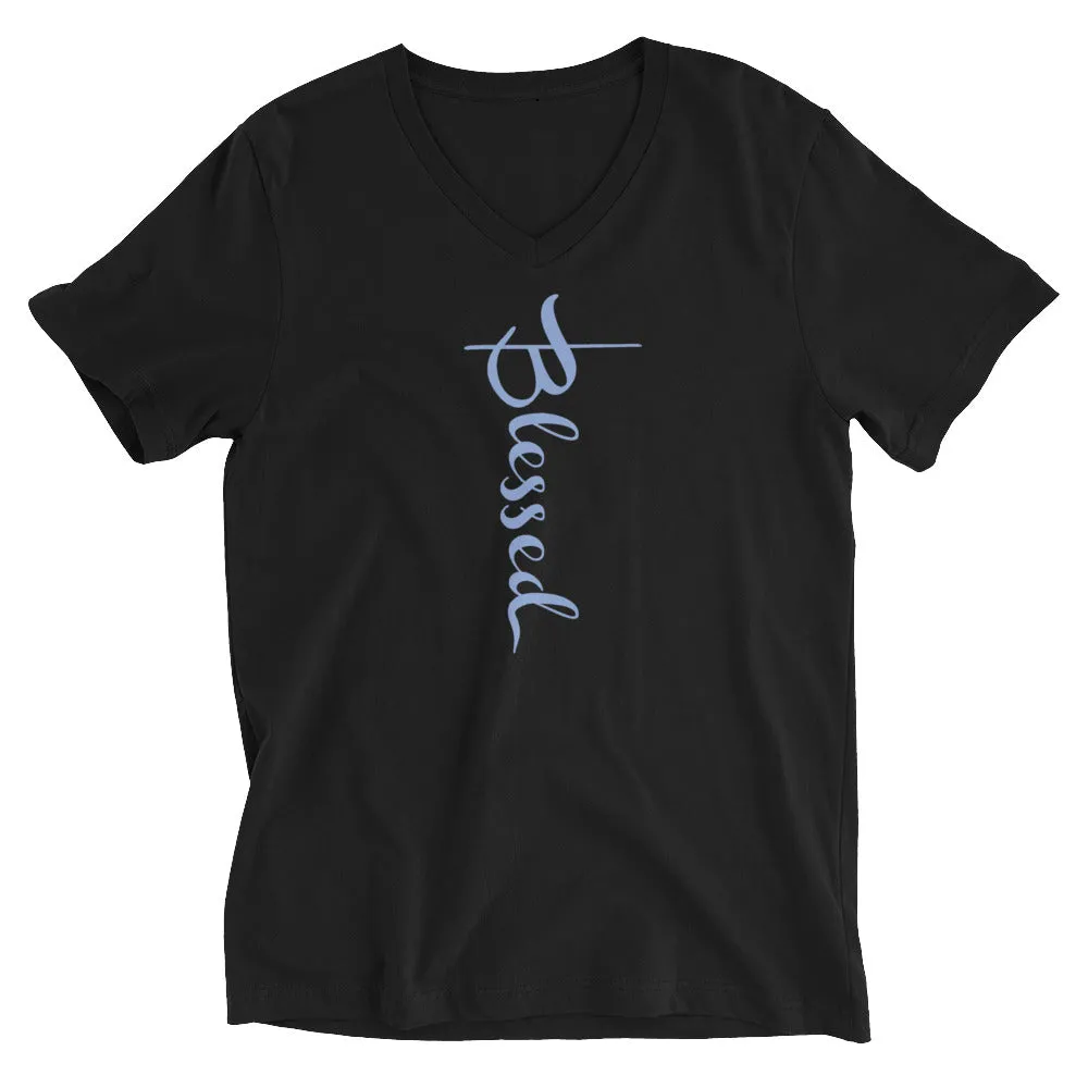 Blessed V-Neck Cotton T-Shirt