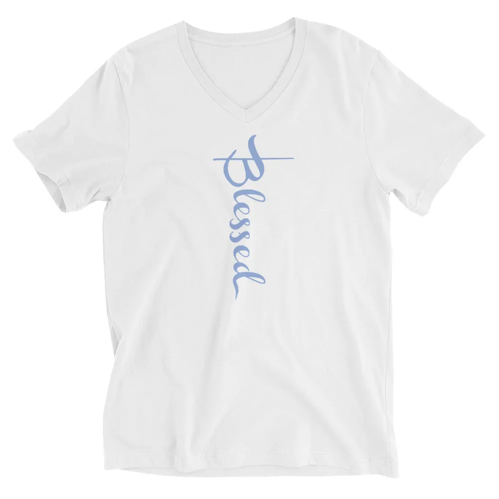 Blessed V-Neck Cotton T-Shirt