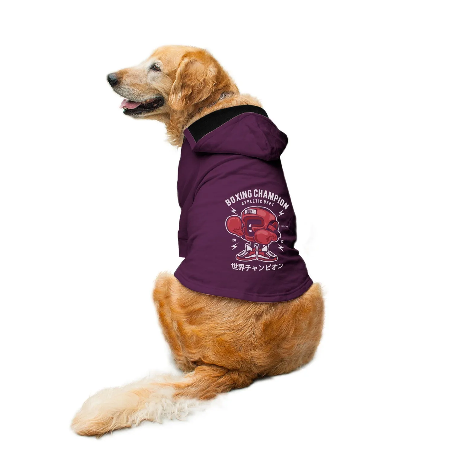 Boxing Champion Dog Hoodie Jacket