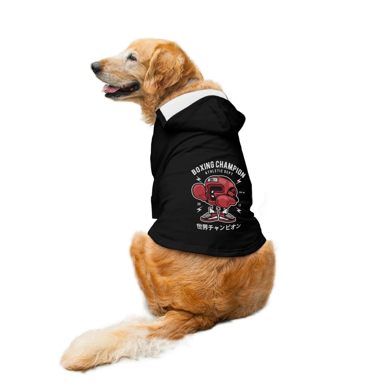 Boxing Champion Dog Hoodie Jacket