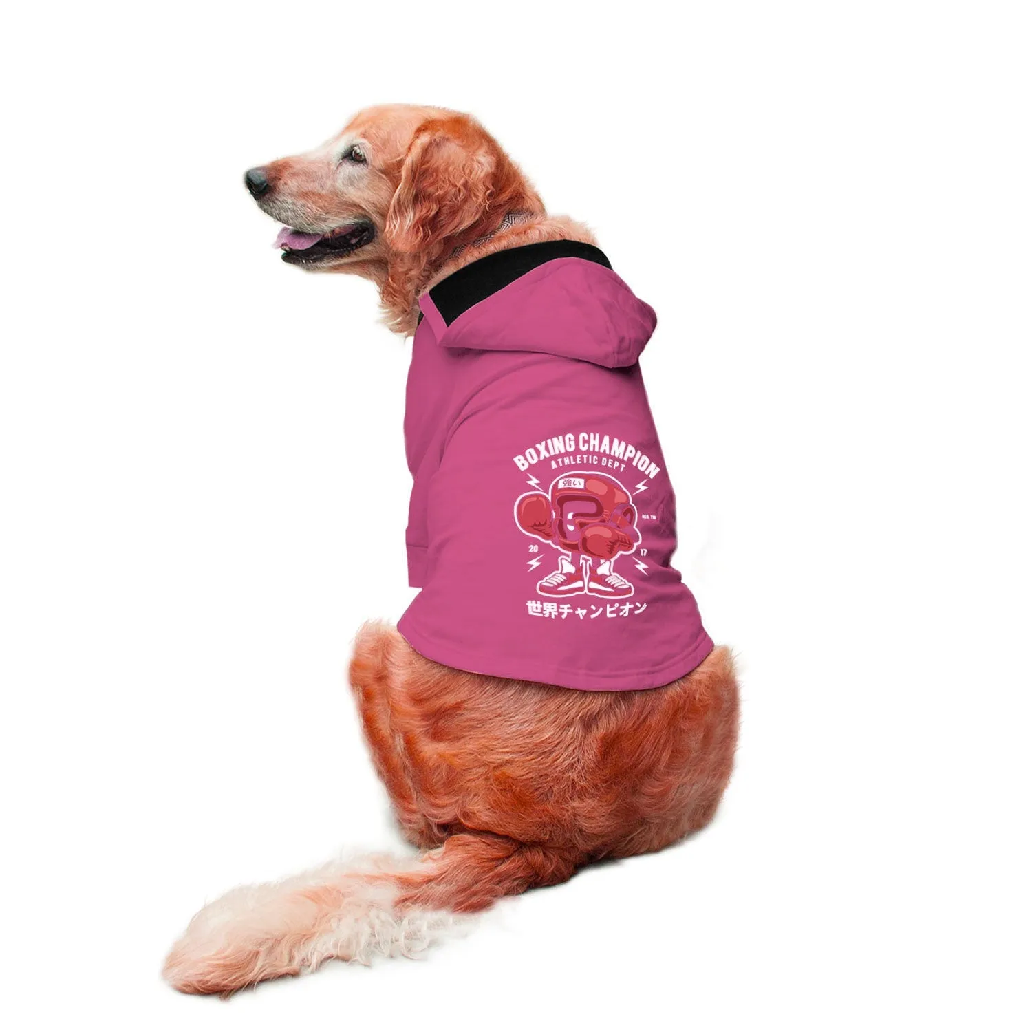 Boxing Champion Dog Hoodie Jacket