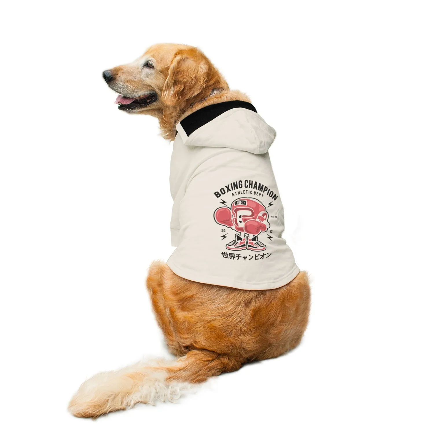 Boxing Champion Dog Hoodie Jacket