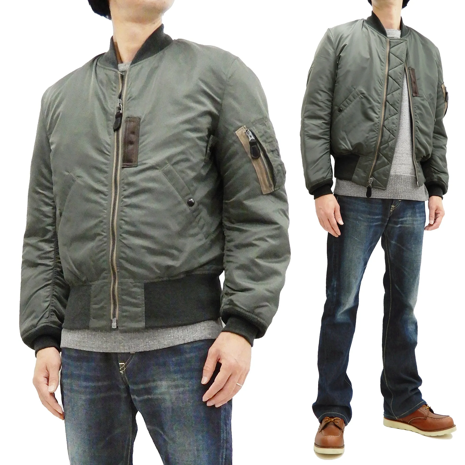 Buzz Rickson MA-1 Flight Jacket Men's Slender Version MA1 Bomber Jacket BR14920