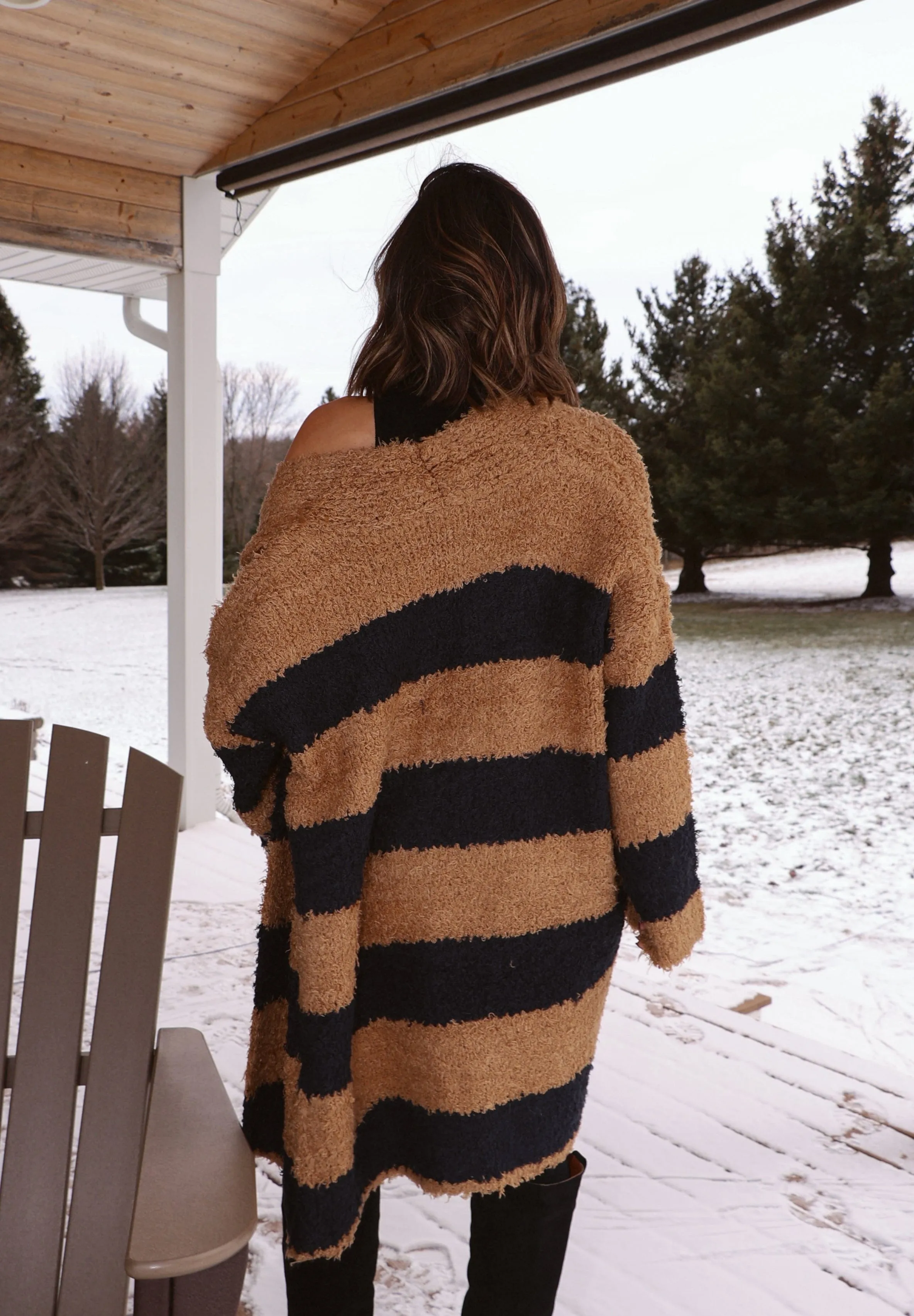 By The Fire Striped Cardigan