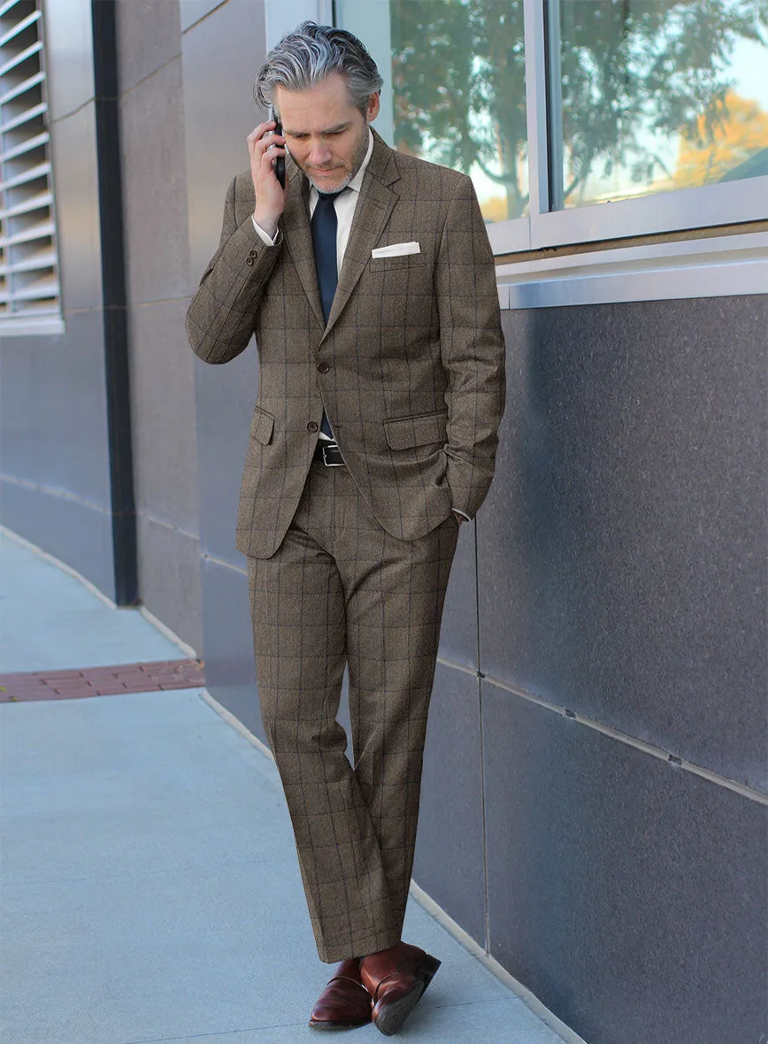 Caccioppoli Orenzo Brown Wool Suit