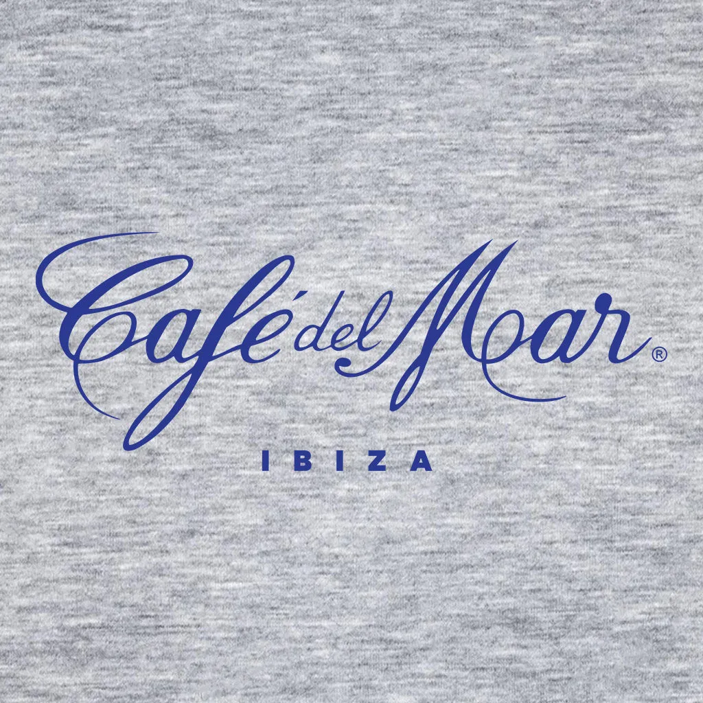 Café del Mar Ibiza Blue Logo Front And Back Print Men's V-Neck T-Shirt