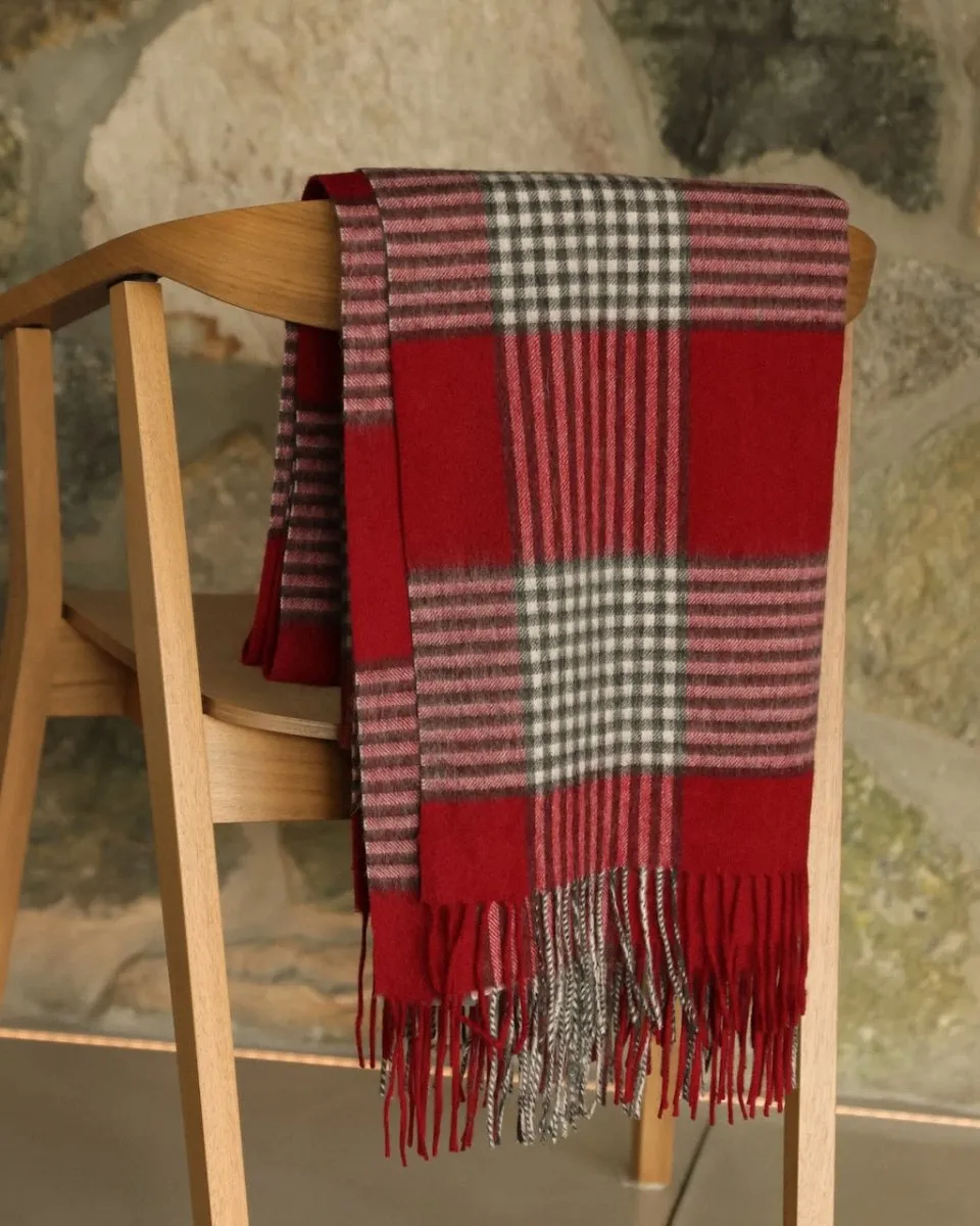 Cashmere Blend Glen Plaid Throw by Alashan