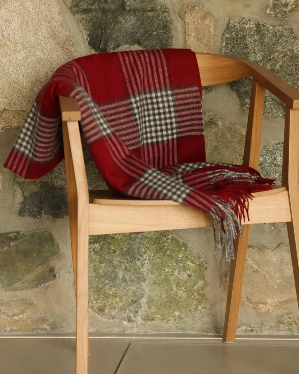 Cashmere Blend Glen Plaid Throw by Alashan