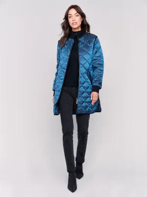 Charlie B Long Quilted Puffer