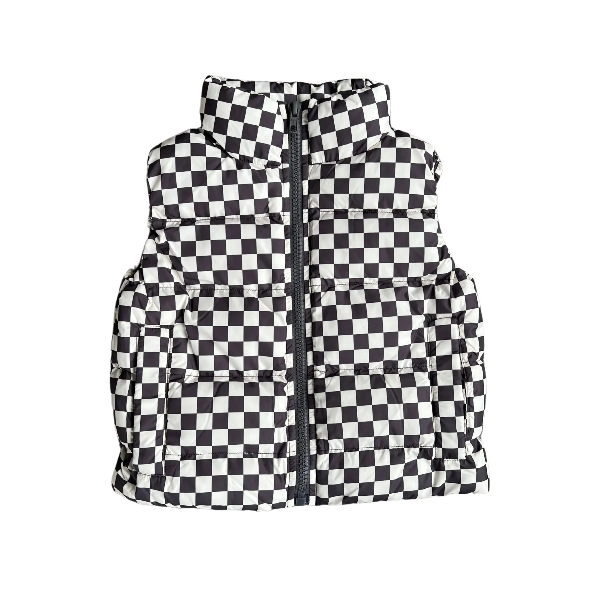 Checkered Puffer Vest