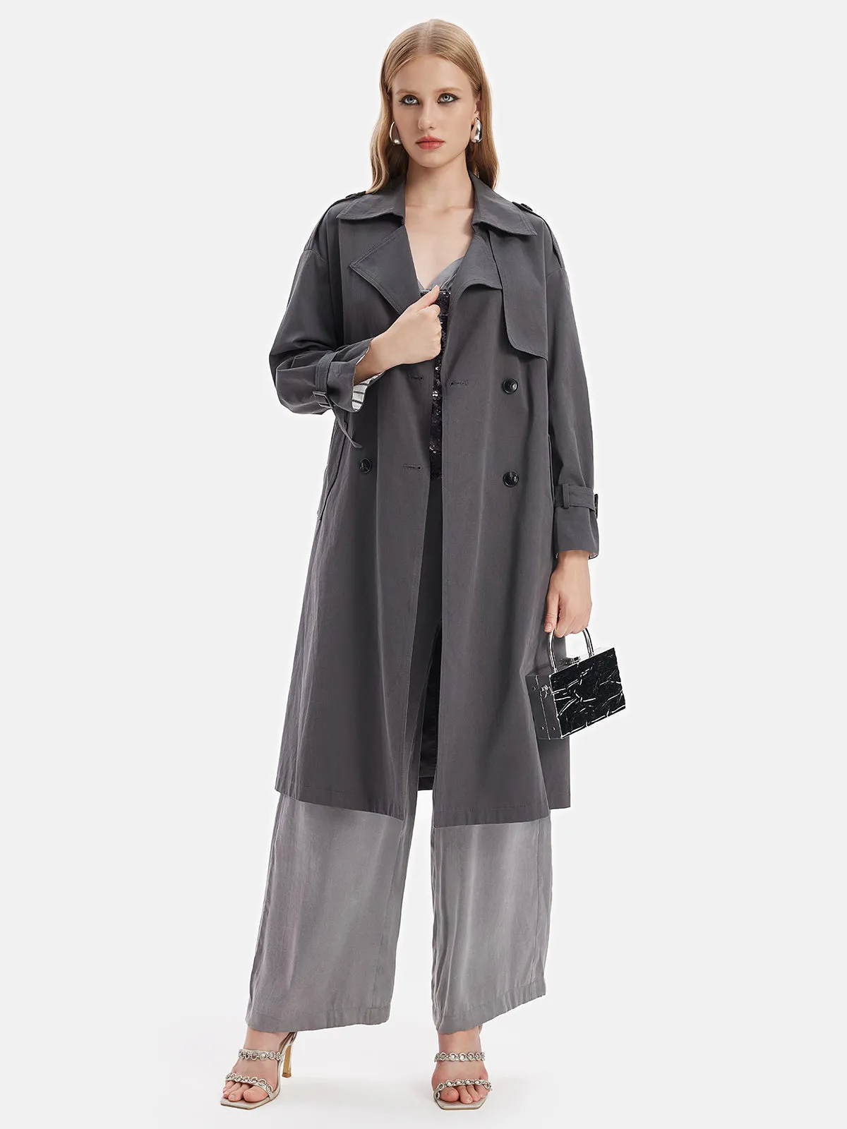 Classic Grey Trench Coat