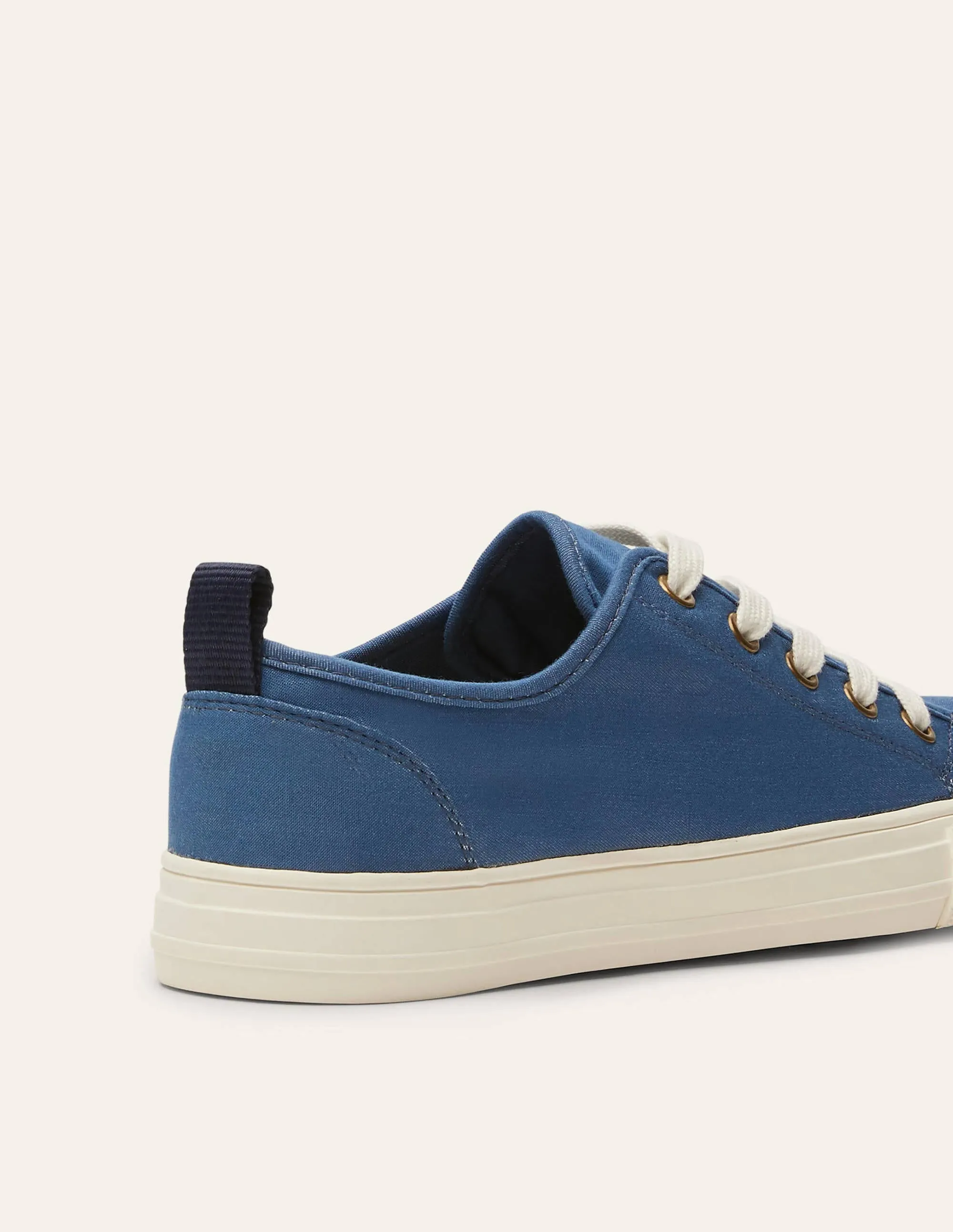 Cotton Canvas Plimsolls-Blue Chambray