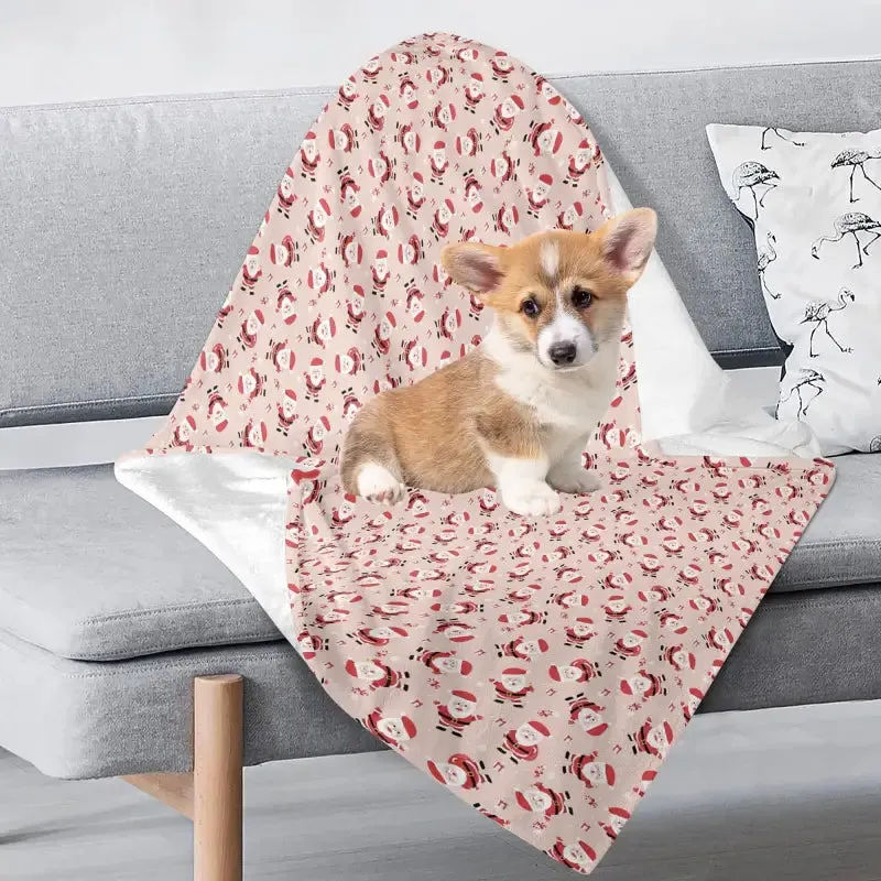 Cozy Christmas Fleece Pet Blanket for Cats and Dogs