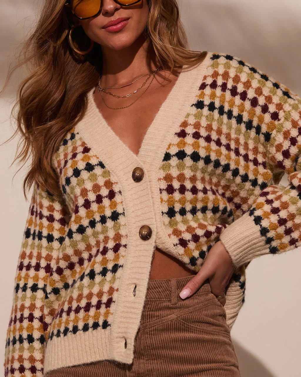 Cozy Up Abstract Knit Cardigan