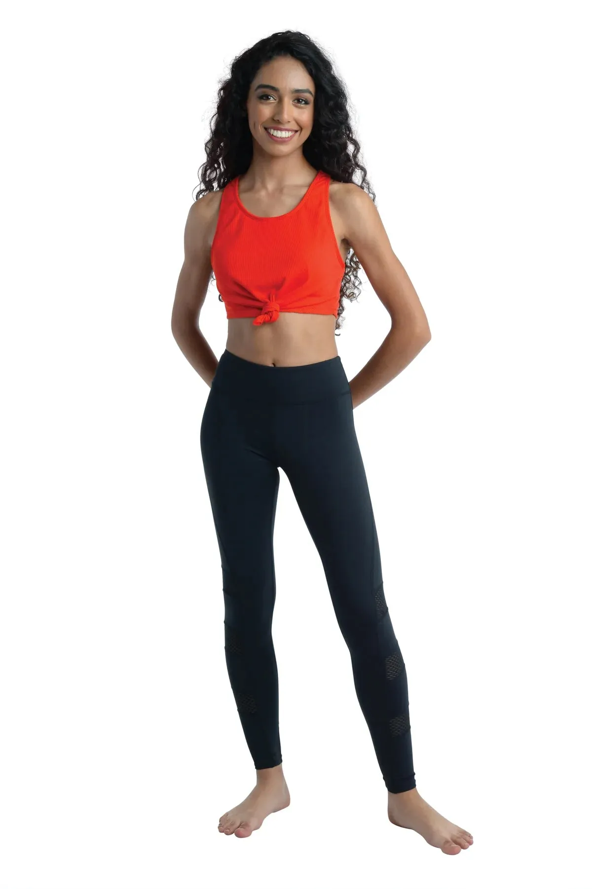 DANZNMOTION 20302A TIE KNOT CROP TOP