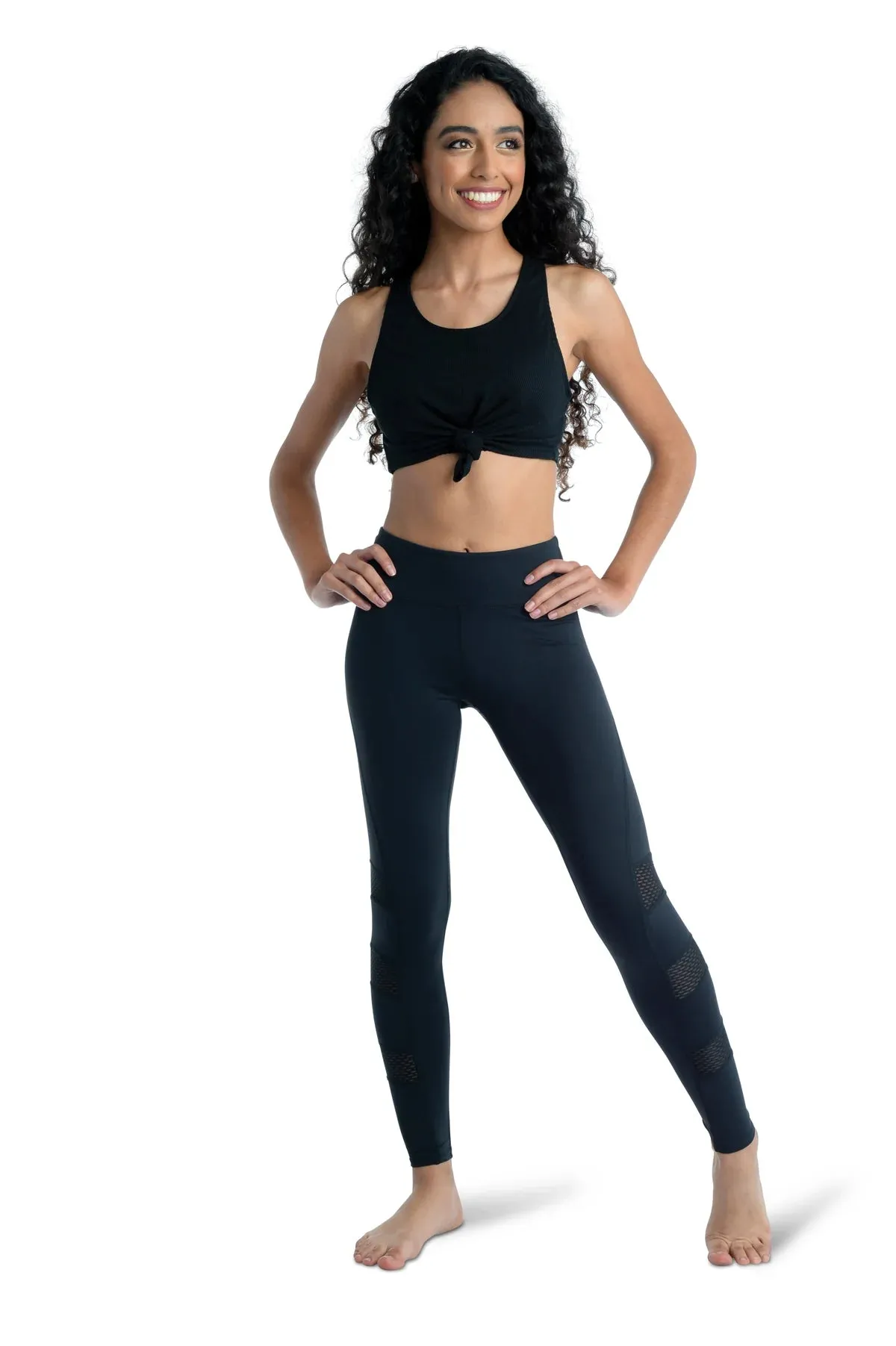 DANZNMOTION 20302A TIE KNOT CROP TOP