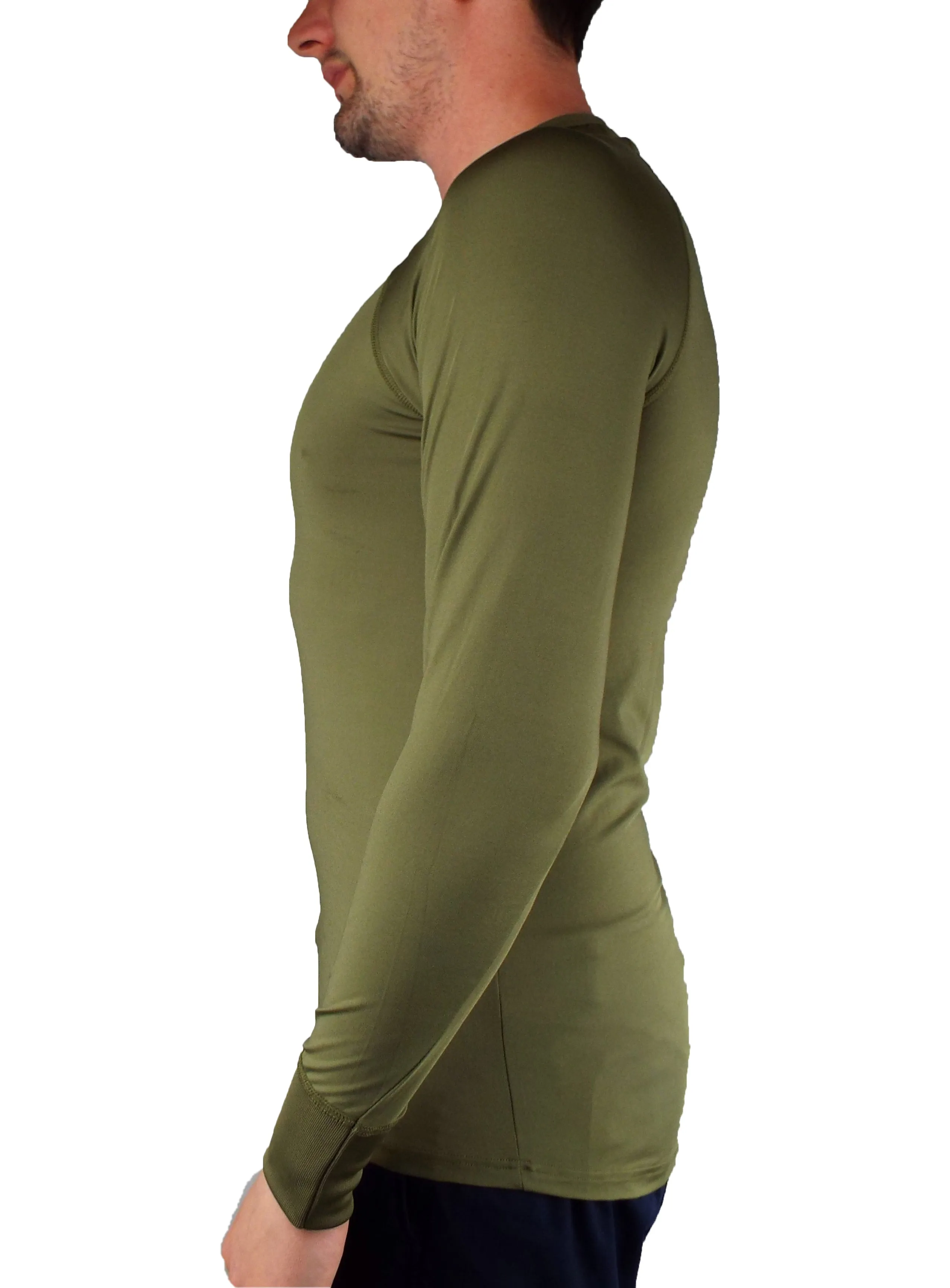 Dutch Army - Long Sleeve Base Layer - Olive - Crew Neck - Grade 1