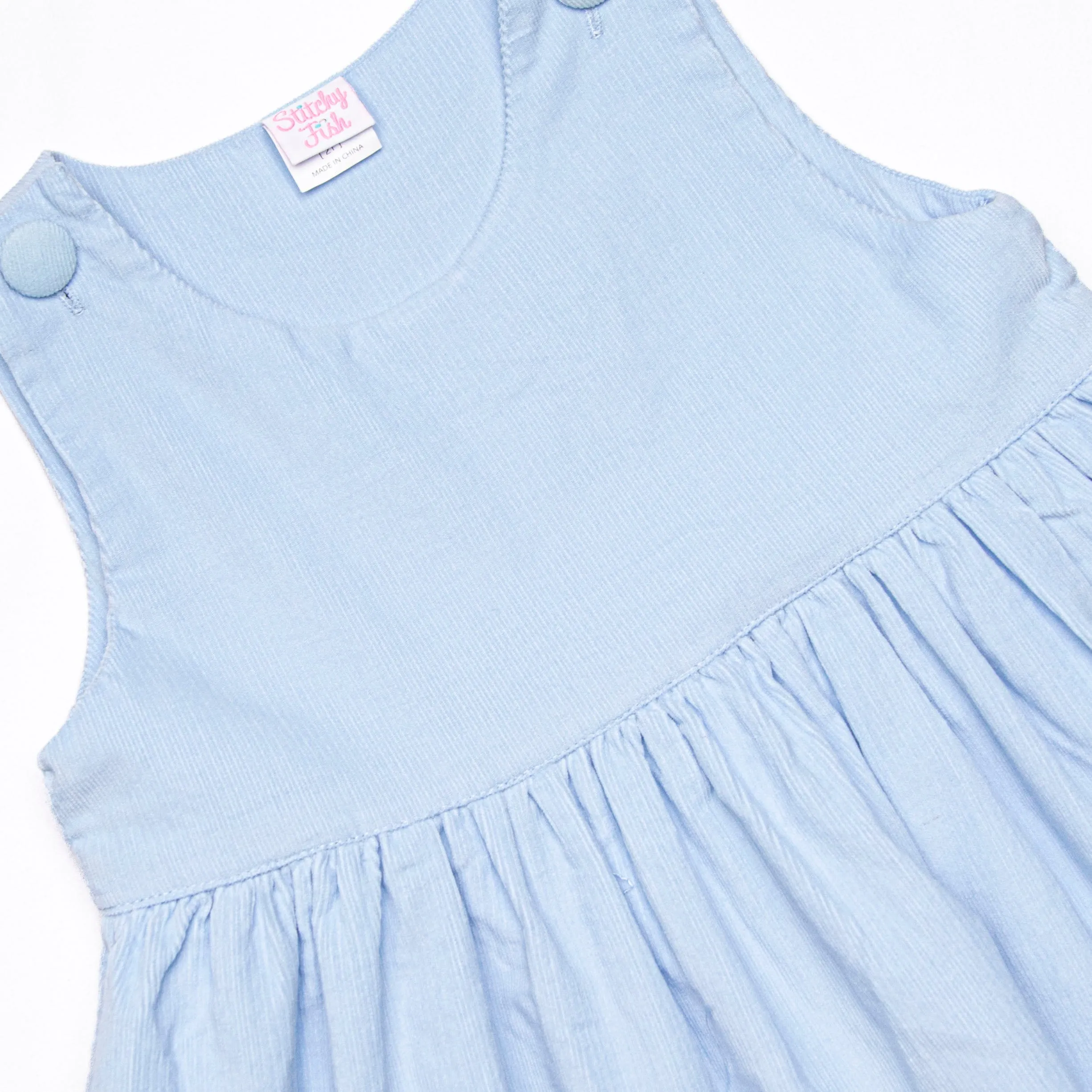 Elizabeth Dress, Blue Corduroy