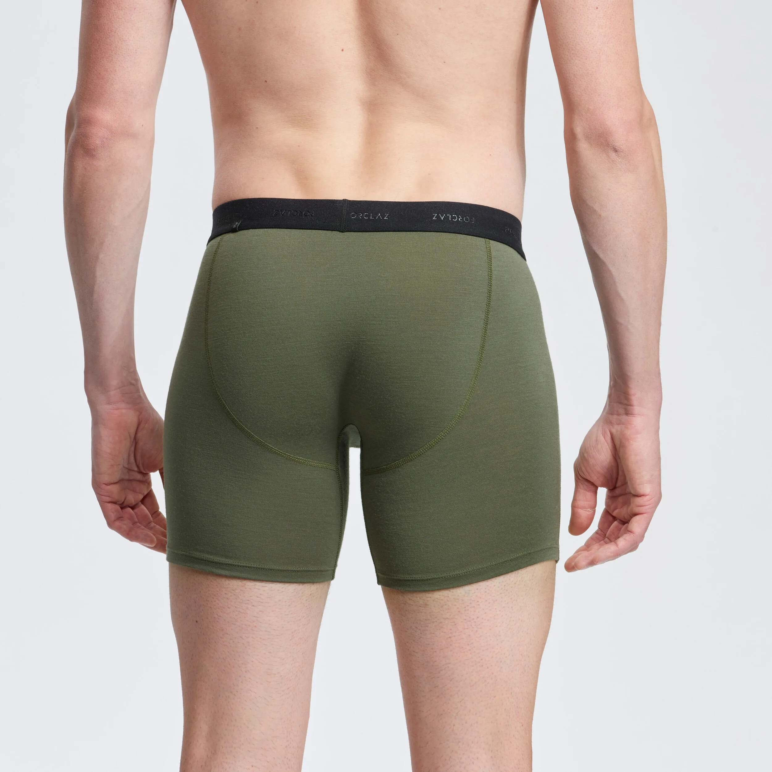 Forcalz MT500 Merino Wool Boxer Briefs, Green/Black