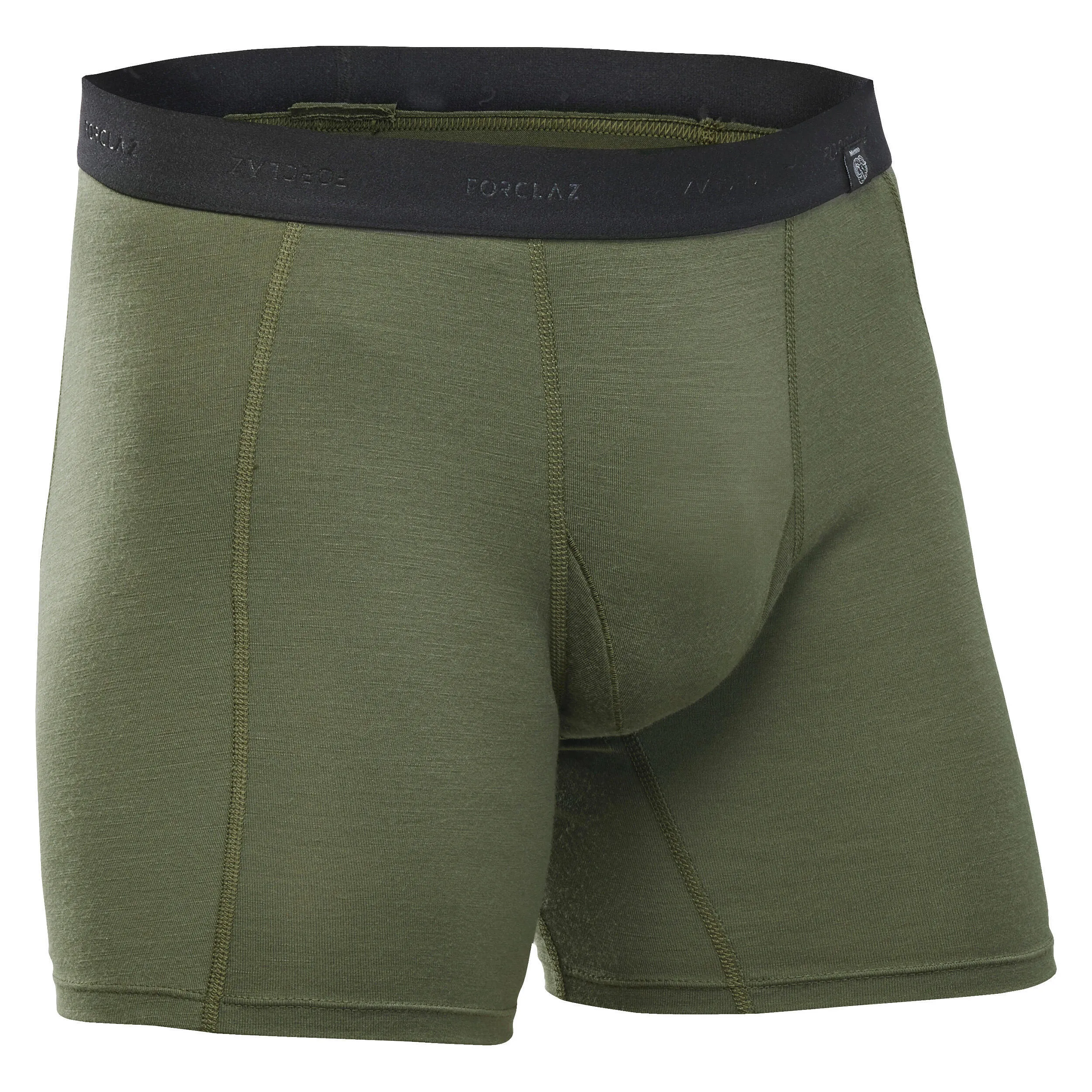 Forcalz MT500 Merino Wool Boxer Briefs, Green/Black