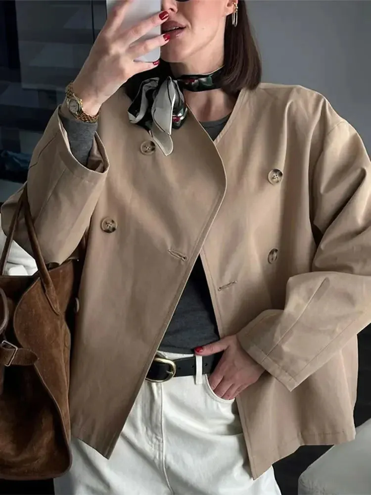 Hanan - Cropped trench style jacket