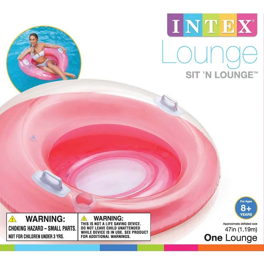 Intex: Sit N Lounge Inflatable Pool Float - Pink