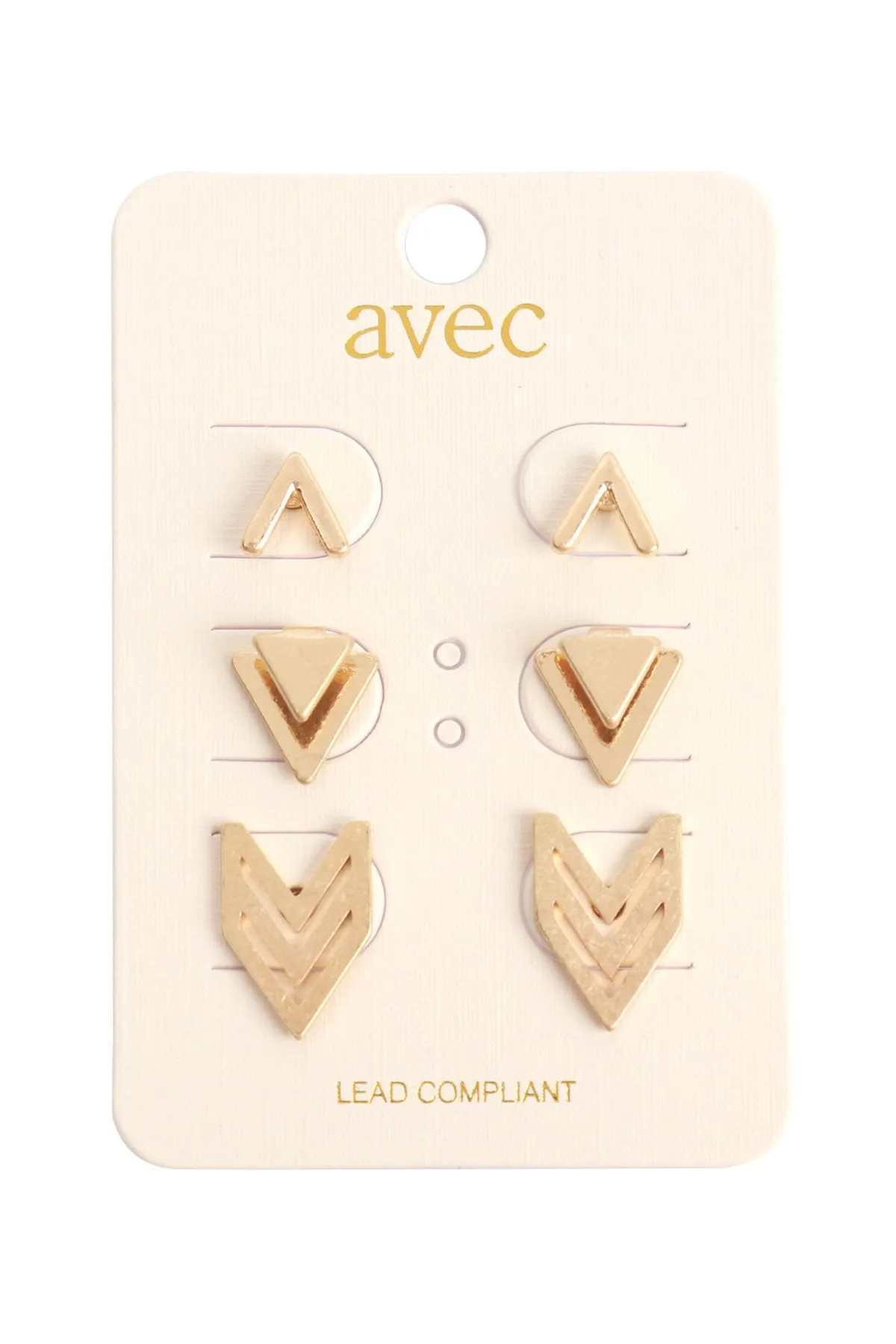 Jeb334 - 3 Set of v Shape Earrings