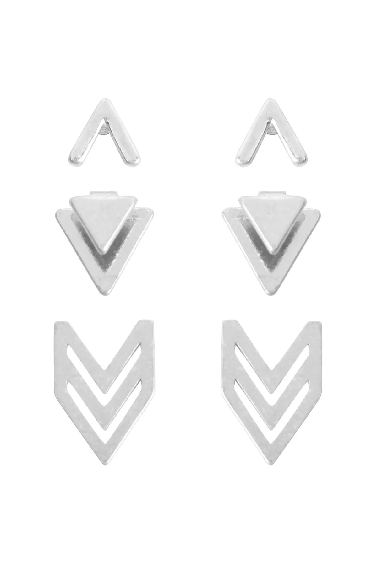 Jeb334 - 3 Set of v Shape Earrings