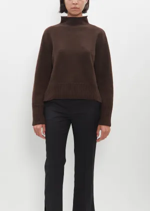 Julie Cropped Sweater — Coffee