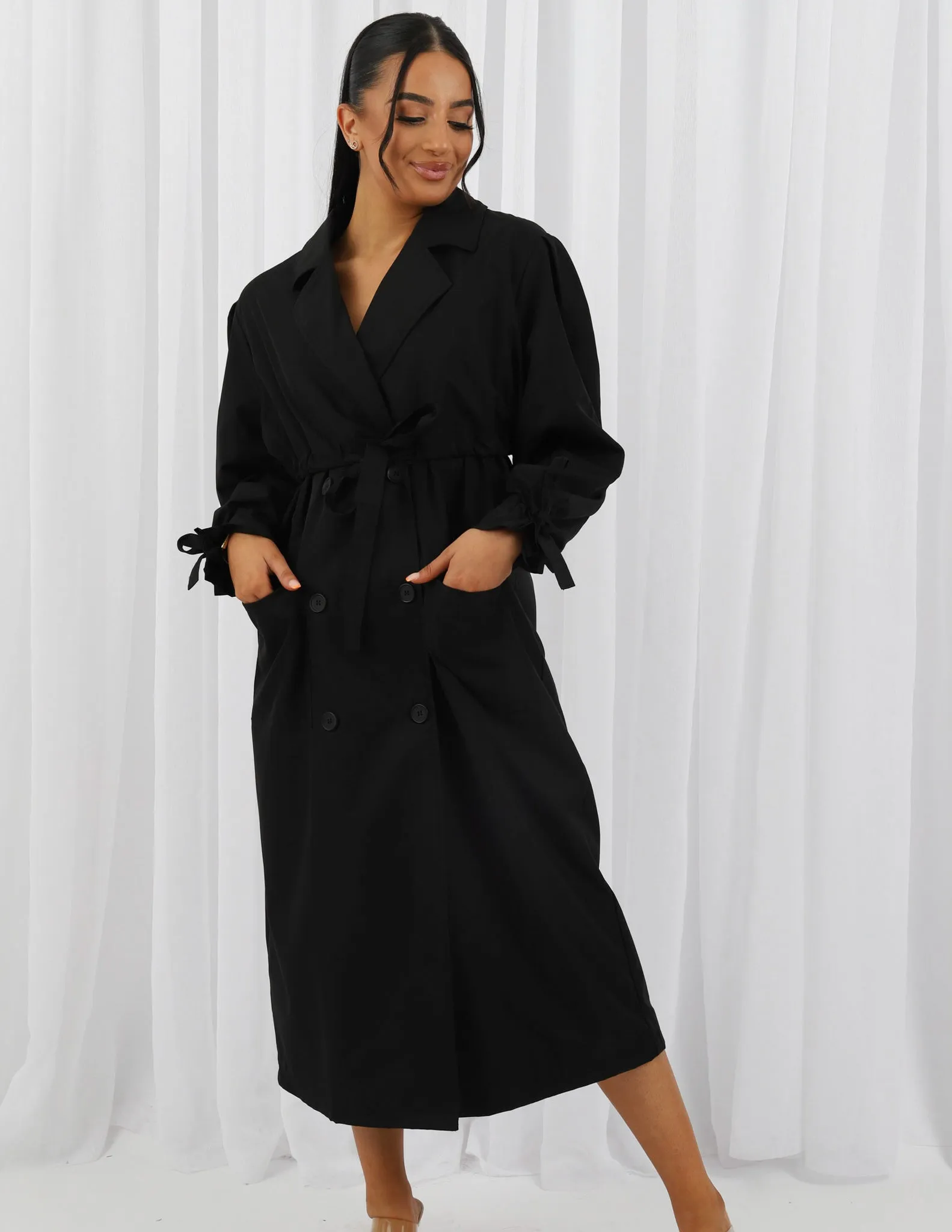 Larisa Drop Shoulder Trench