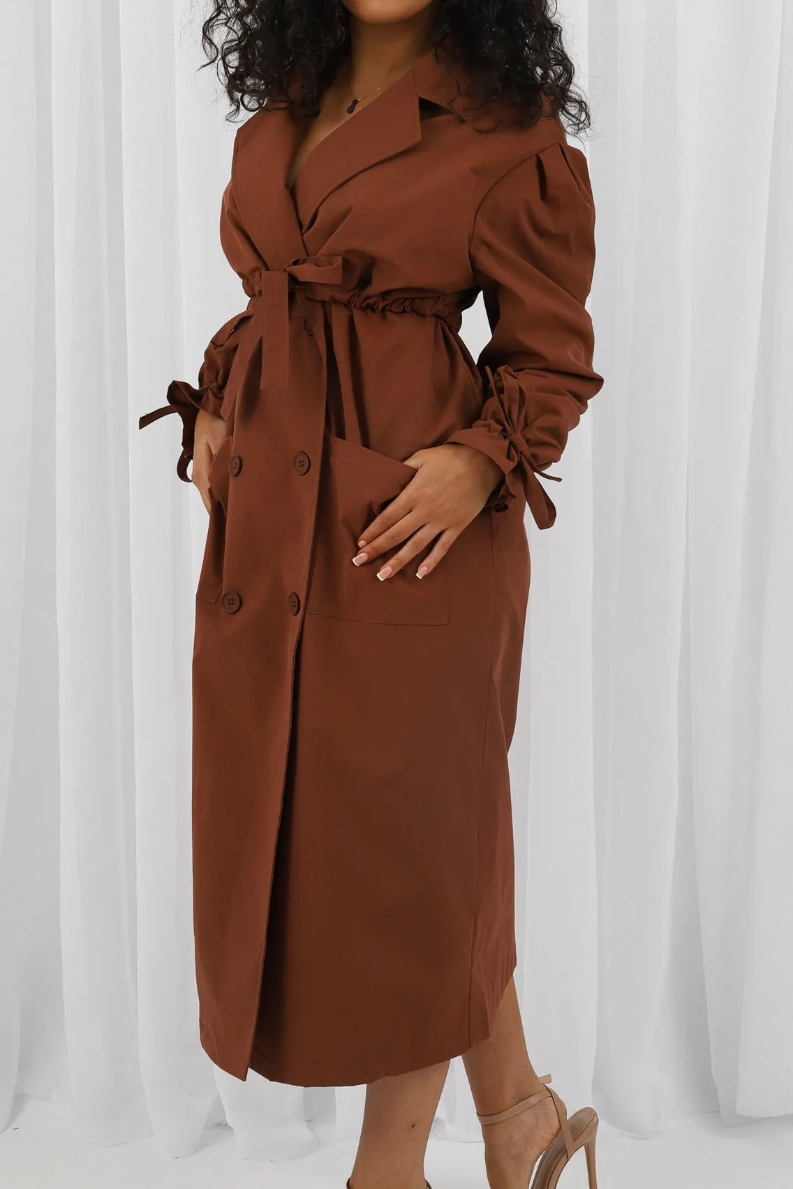 Larisa Drop Shoulder Trench