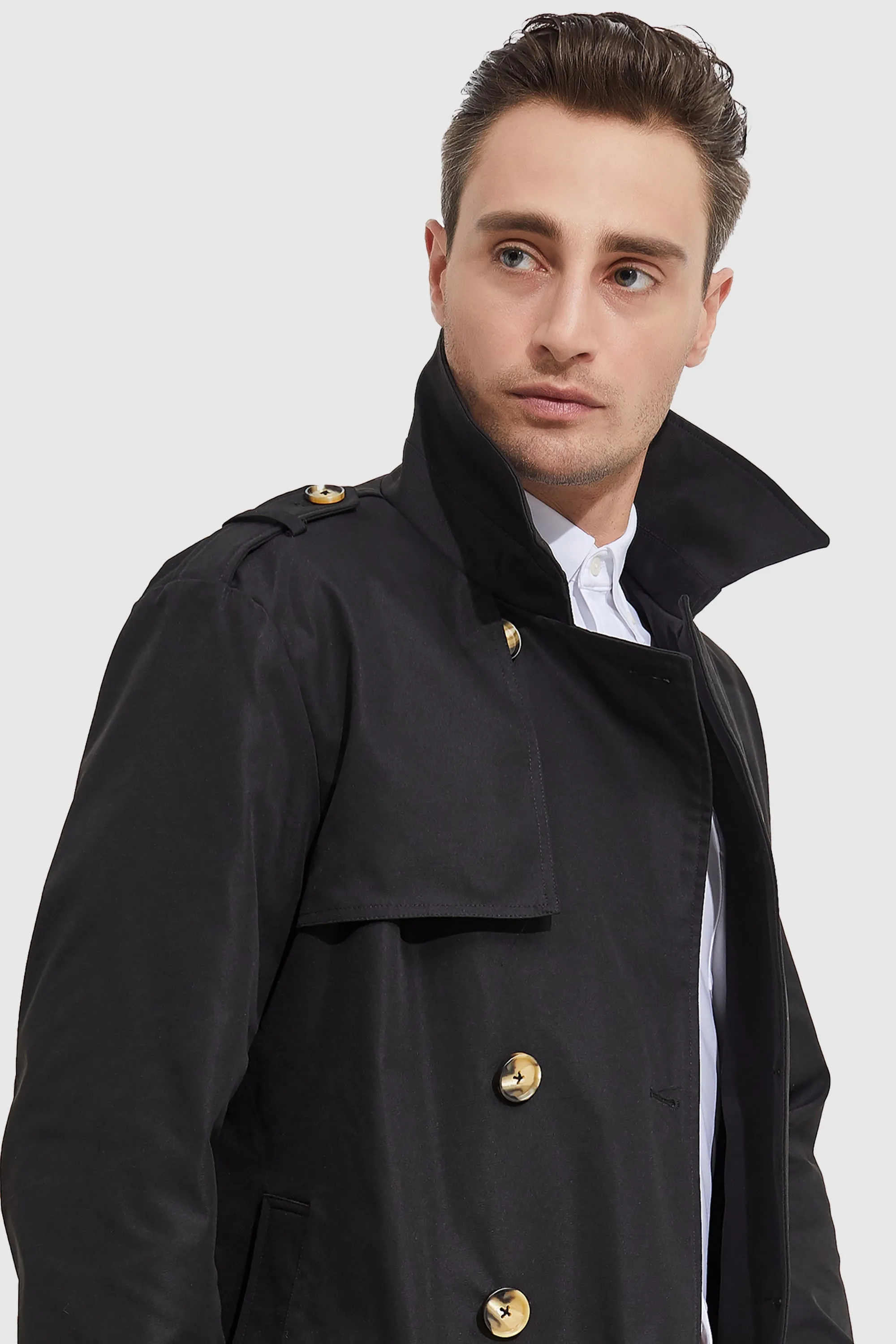 Long Double Breasted Trench Coat