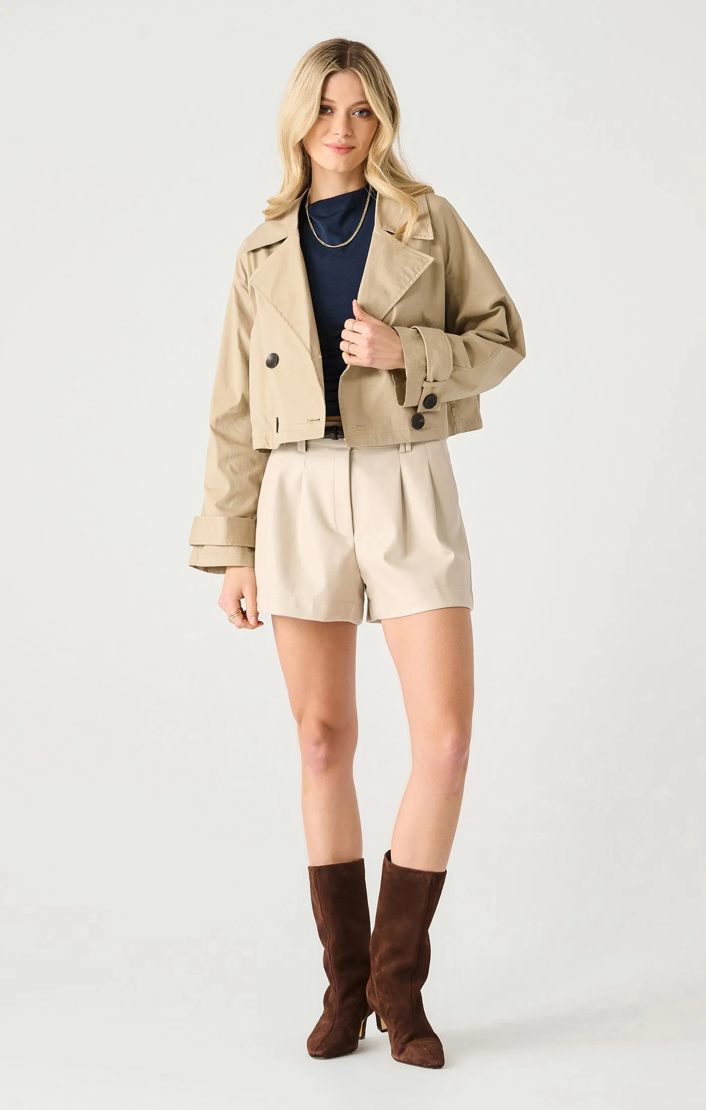 Ls Cropped Trench Coat