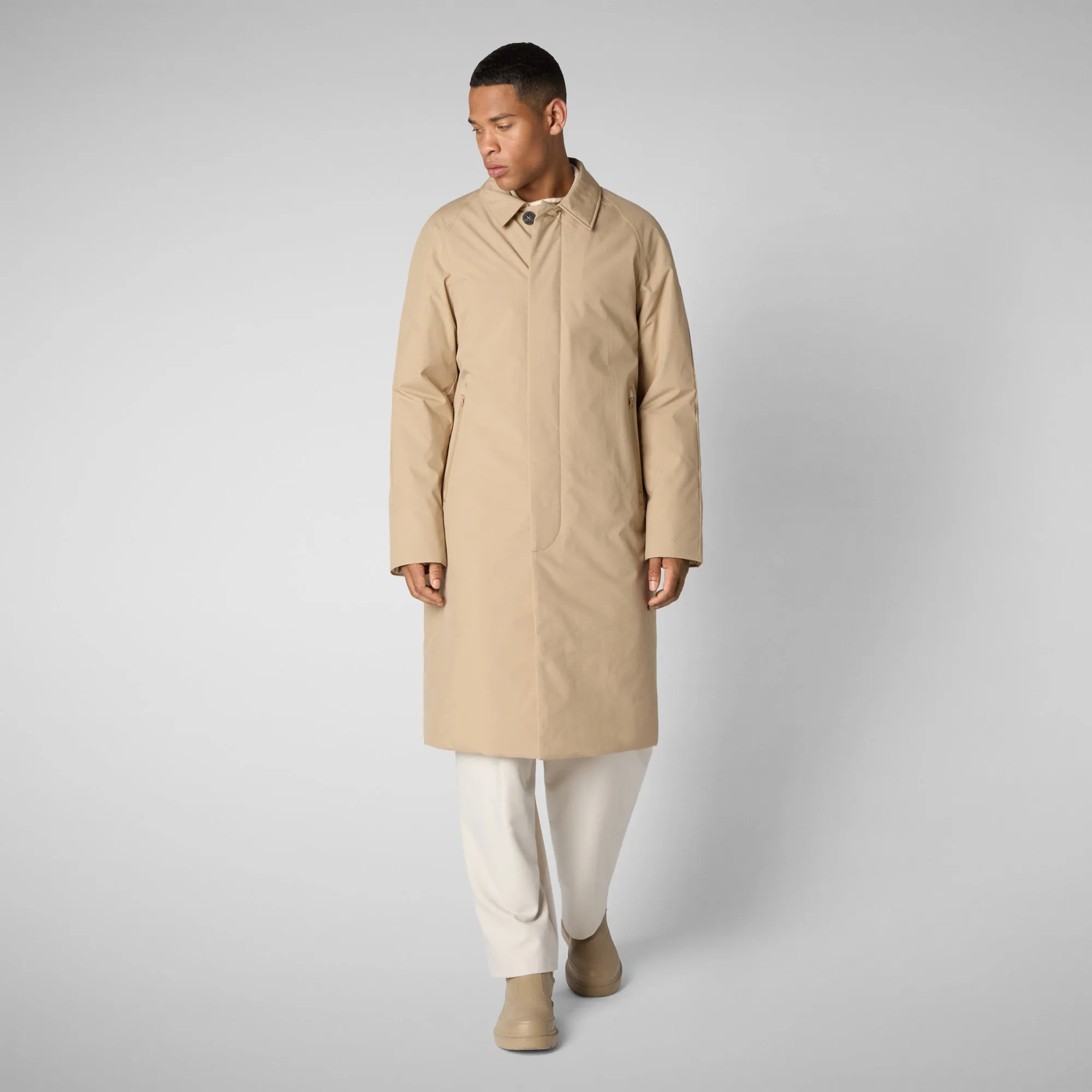 Men's coat Preston in stardust beige