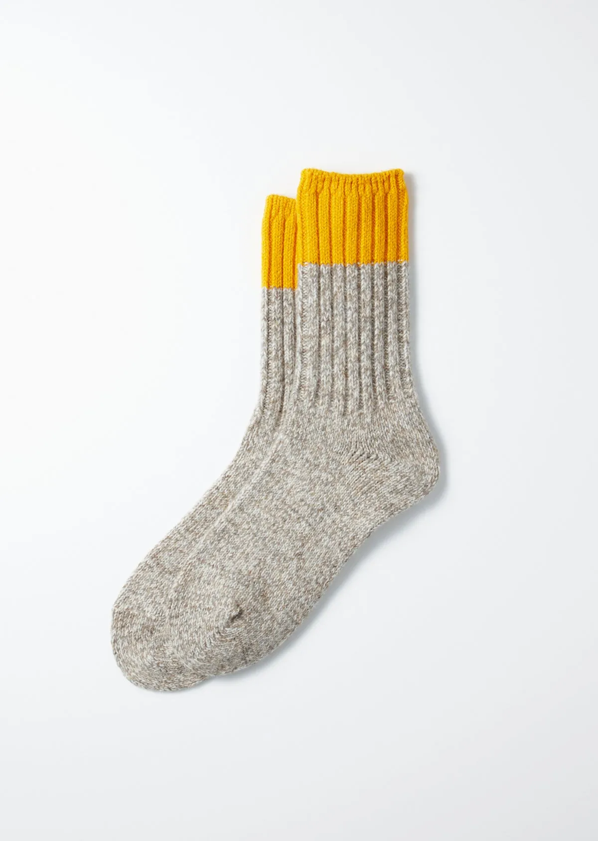 Merino Wool Ragg Socks - Yellow