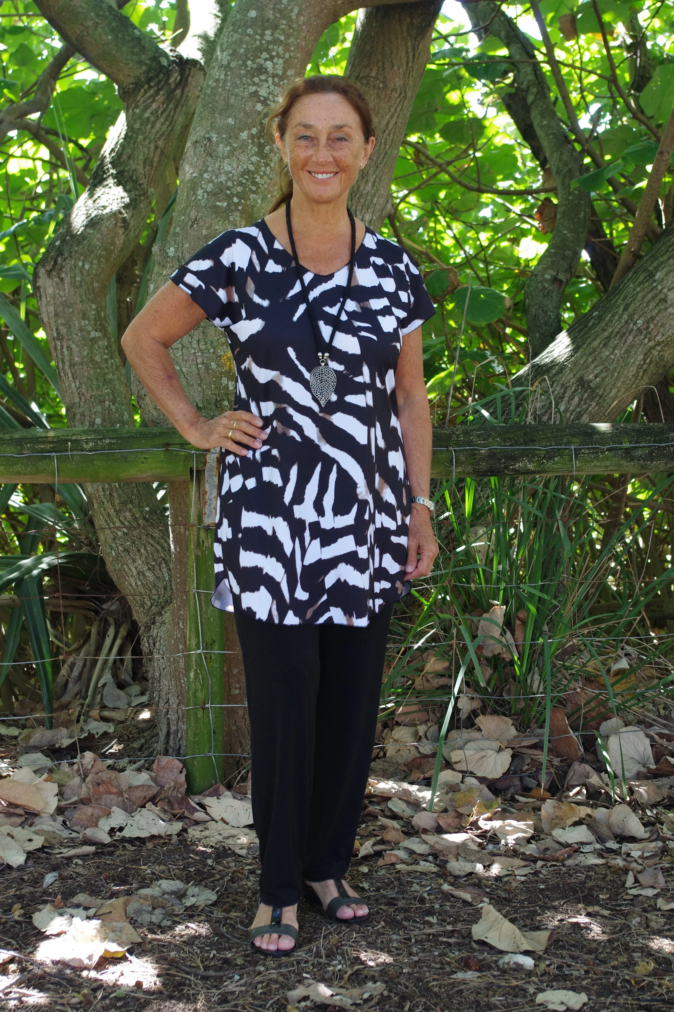 Predator Jersey Knit Tunic Top