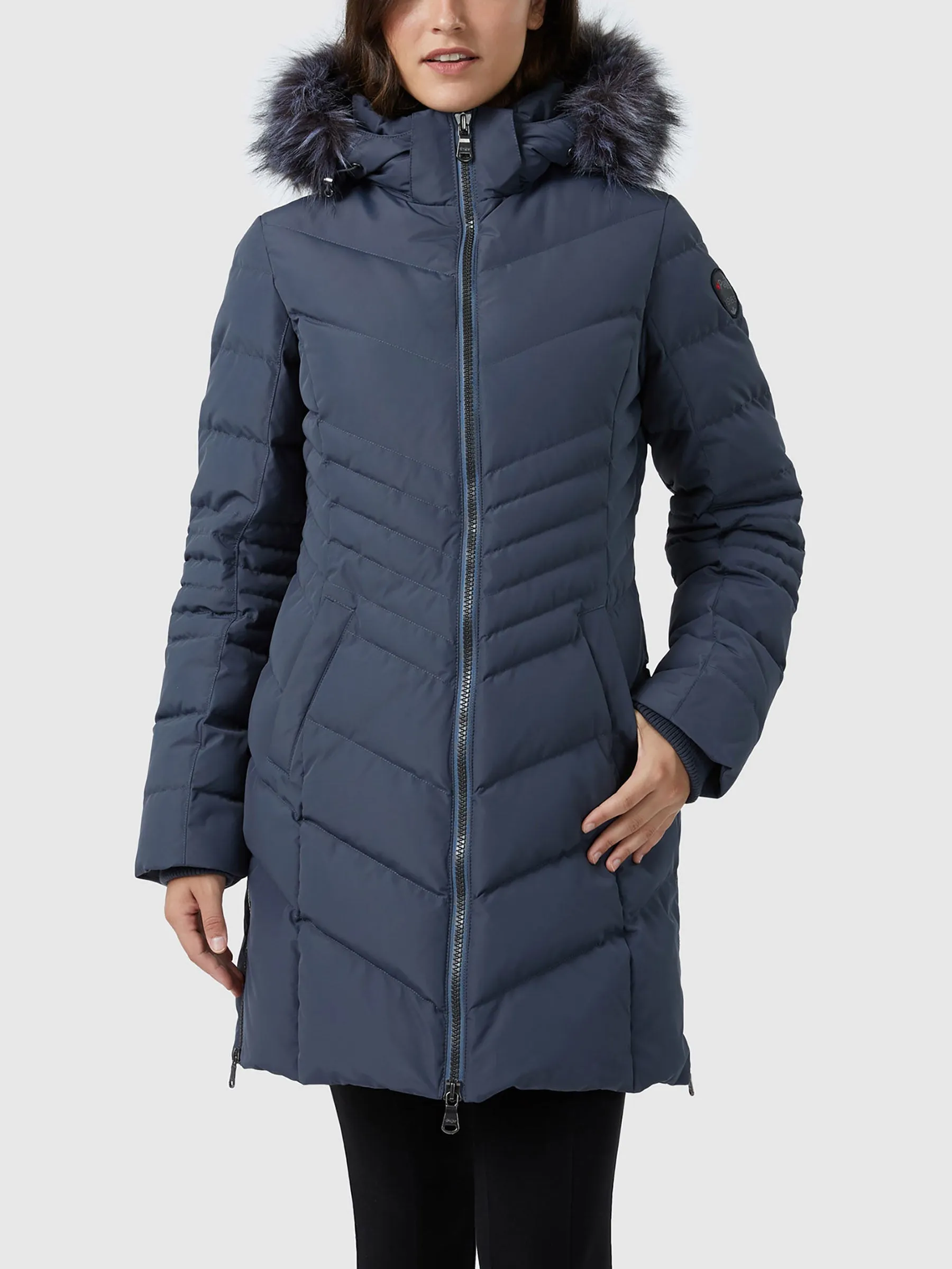 Queens Quilted Puffer w/Faux Fur Hood Trim