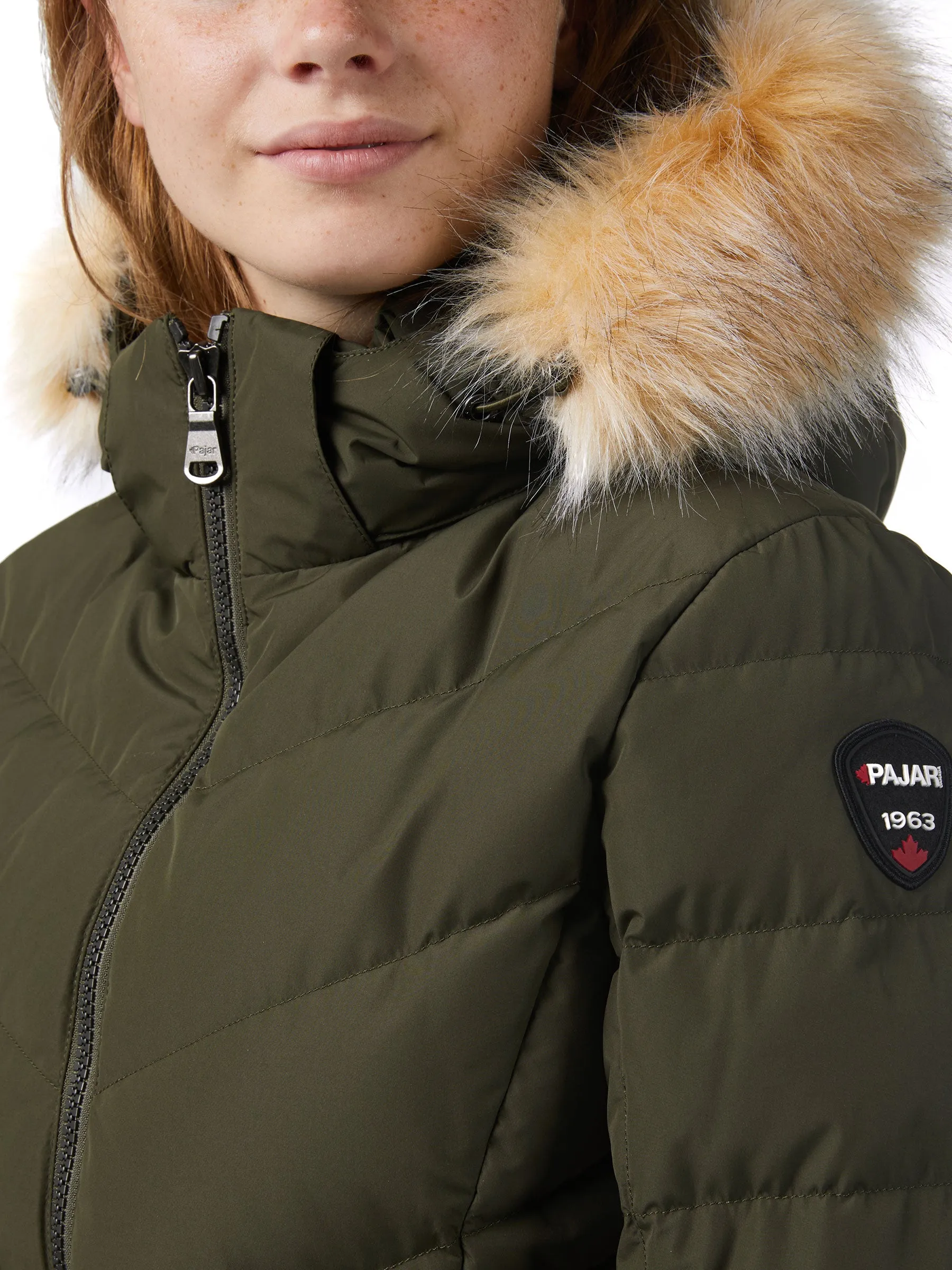 Queens Quilted Puffer w/Faux Fur Hood Trim