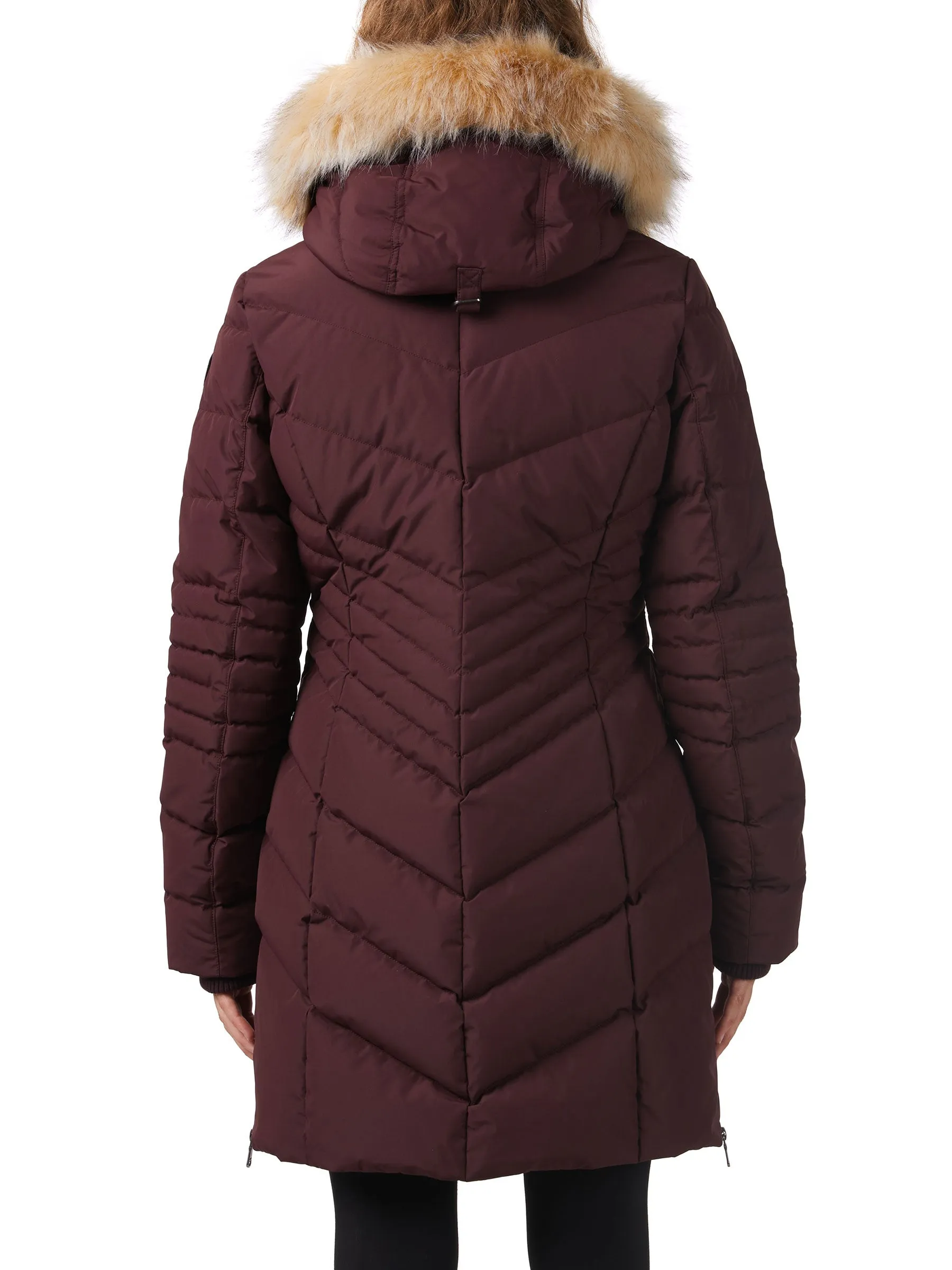 Queens Quilted Puffer w/Faux Fur Hood Trim