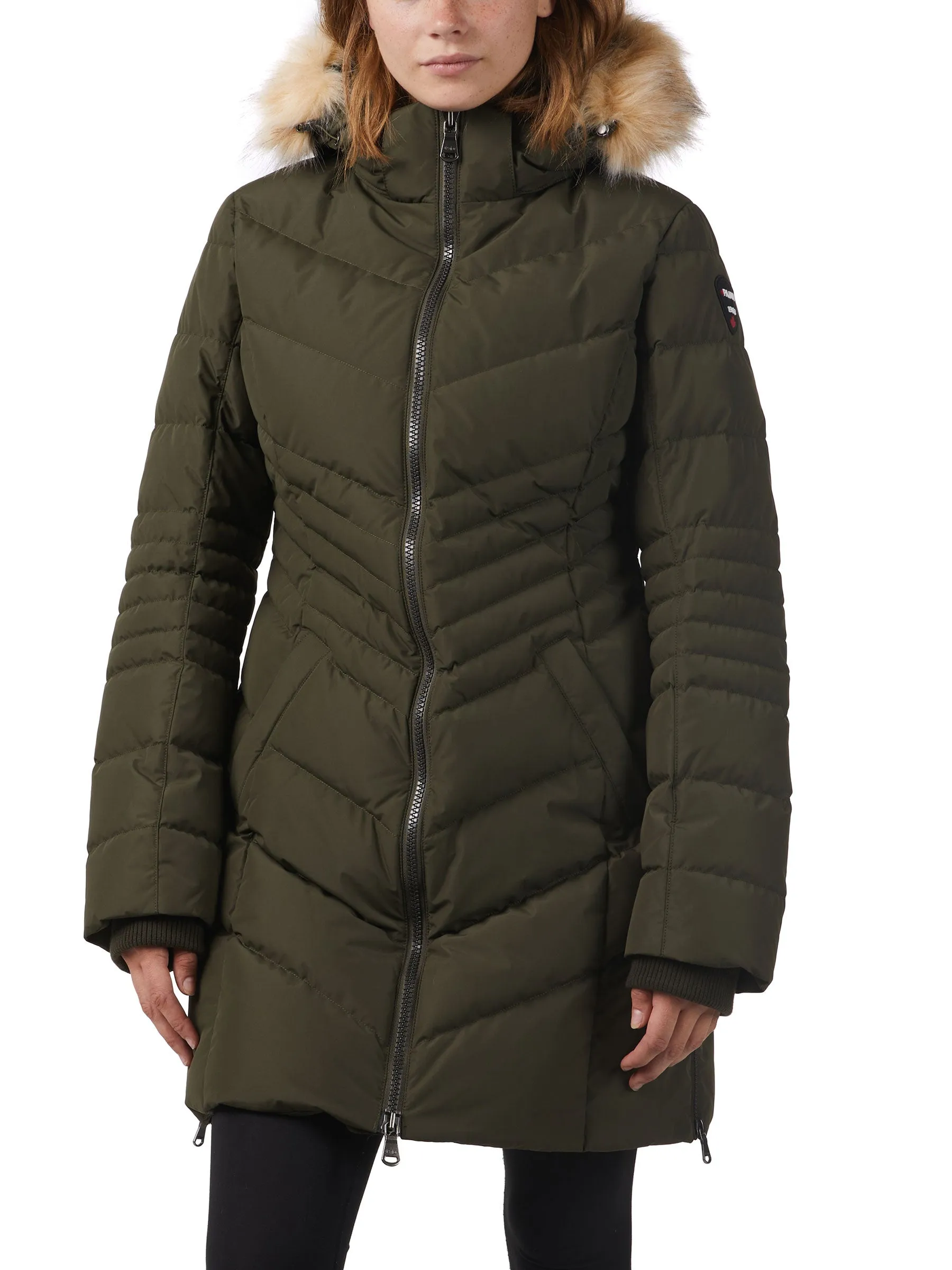 Queens Quilted Puffer w/Faux Fur Hood Trim