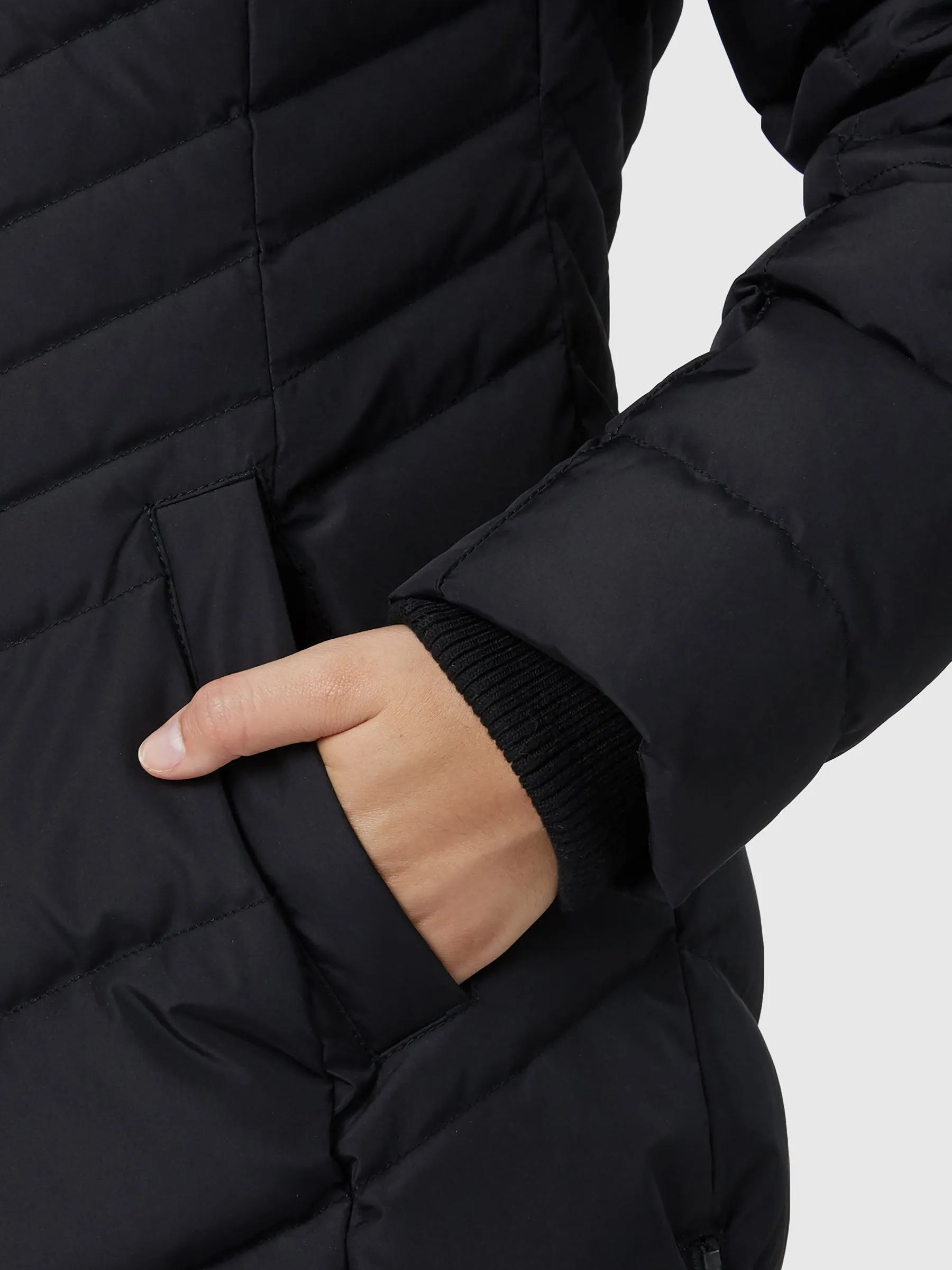 Queens Quilted Puffer w/Faux Fur Hood Trim