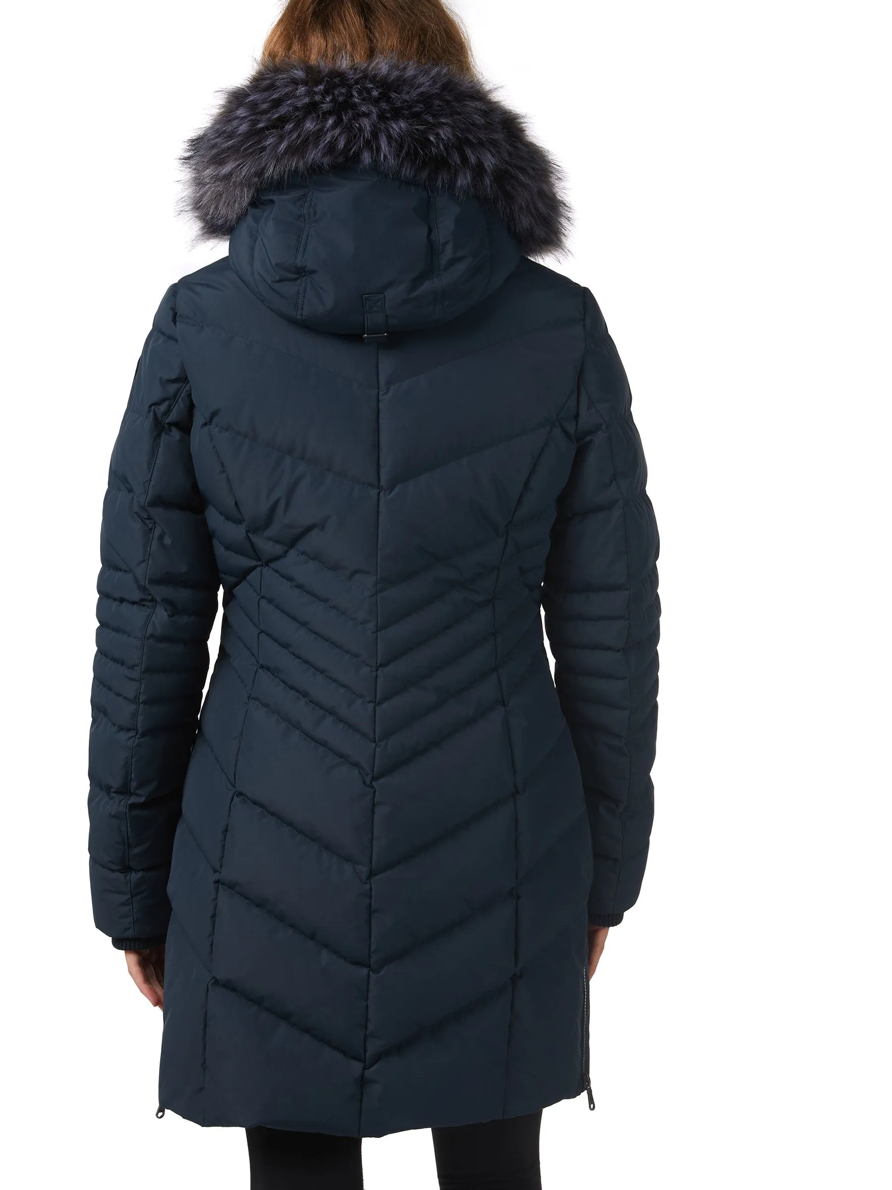 Queens Quilted Puffer w/Faux Fur Hood Trim